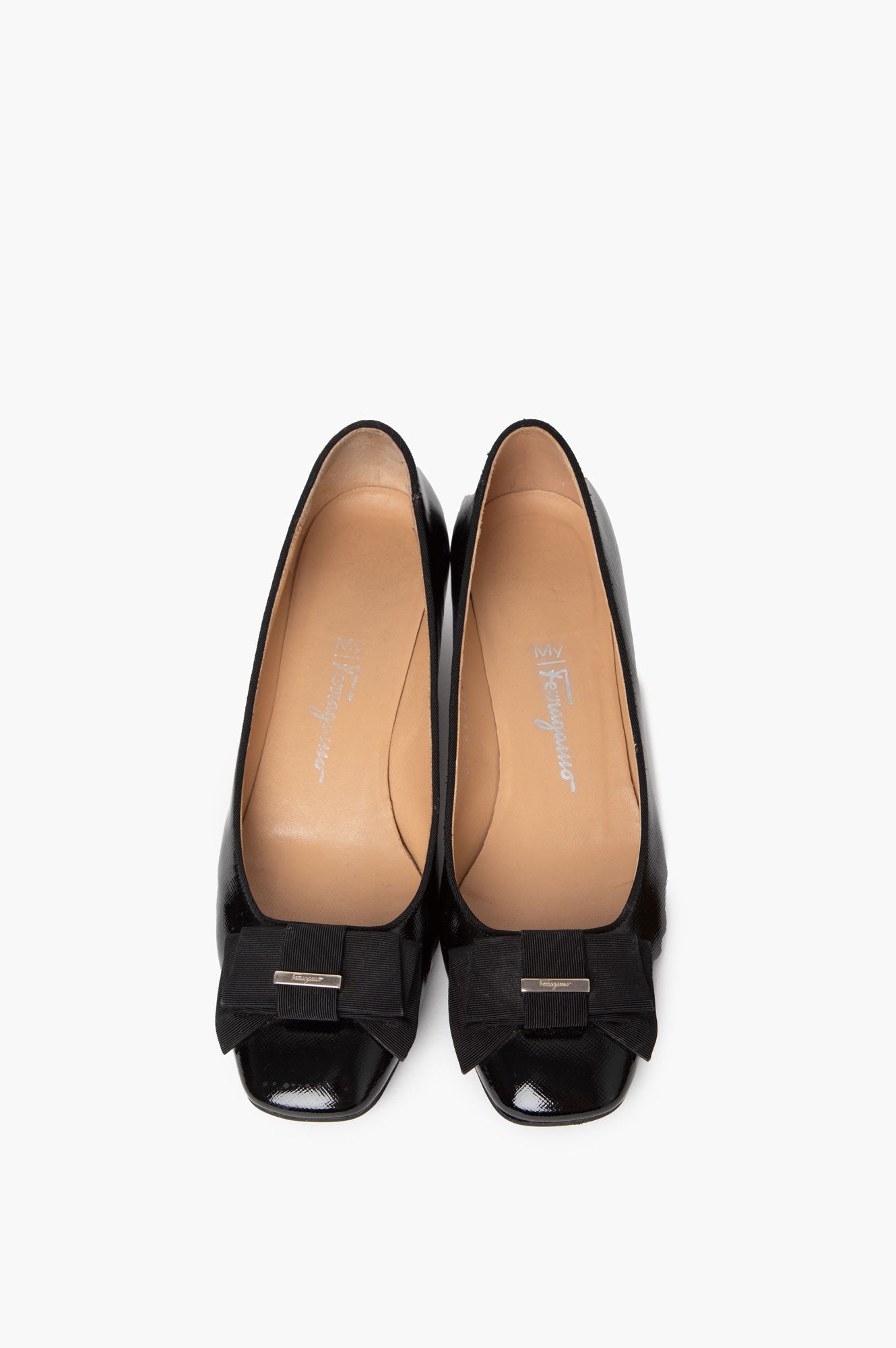 Salvatore Ferragamo Black Patent Flat Size 7