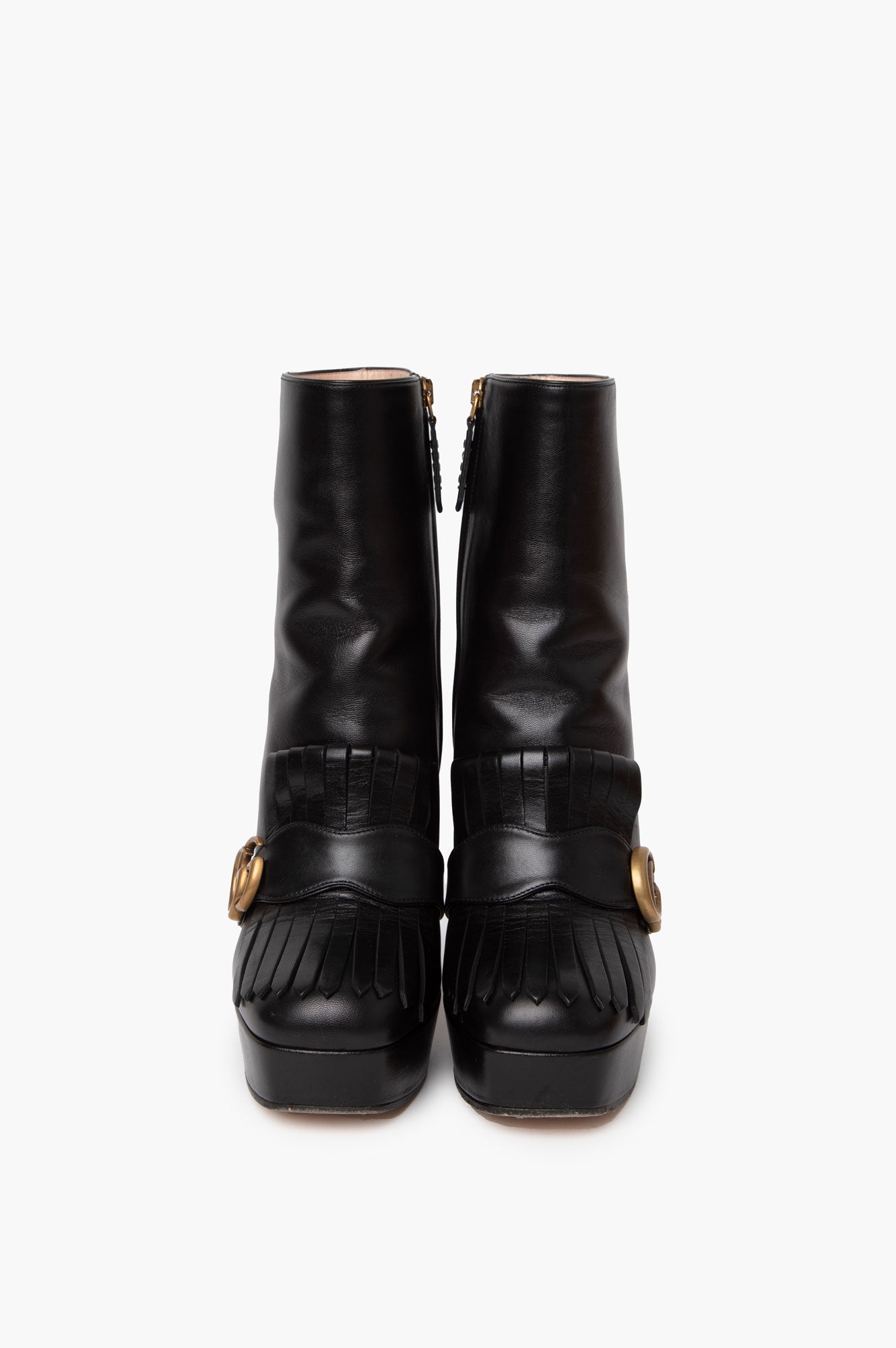 Gucci GG Marmont Leather Boots Size 39