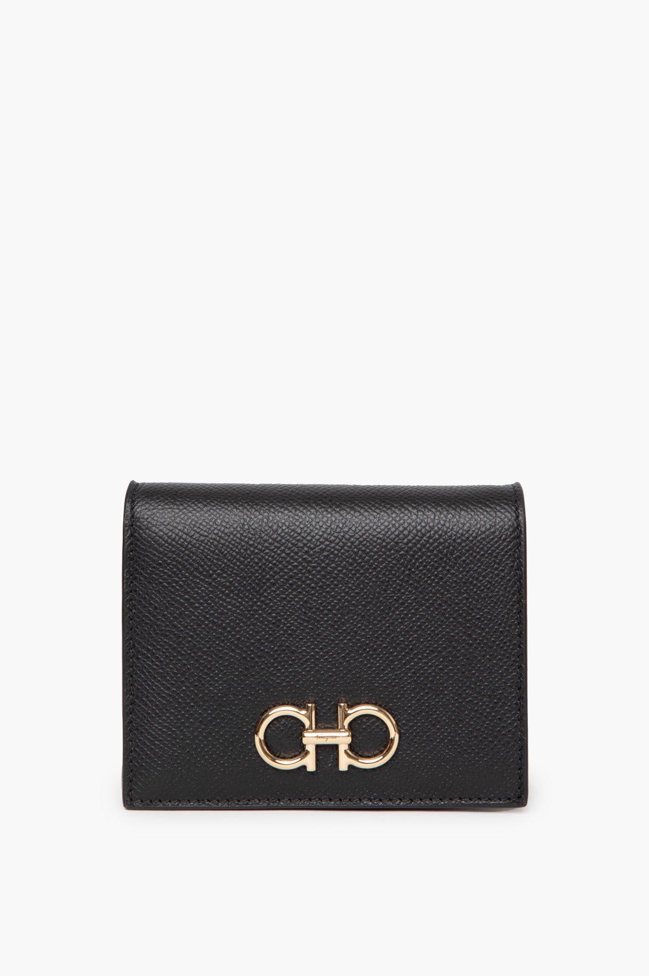 Salvatore Ferregamo Black Leather Bifold Wallet