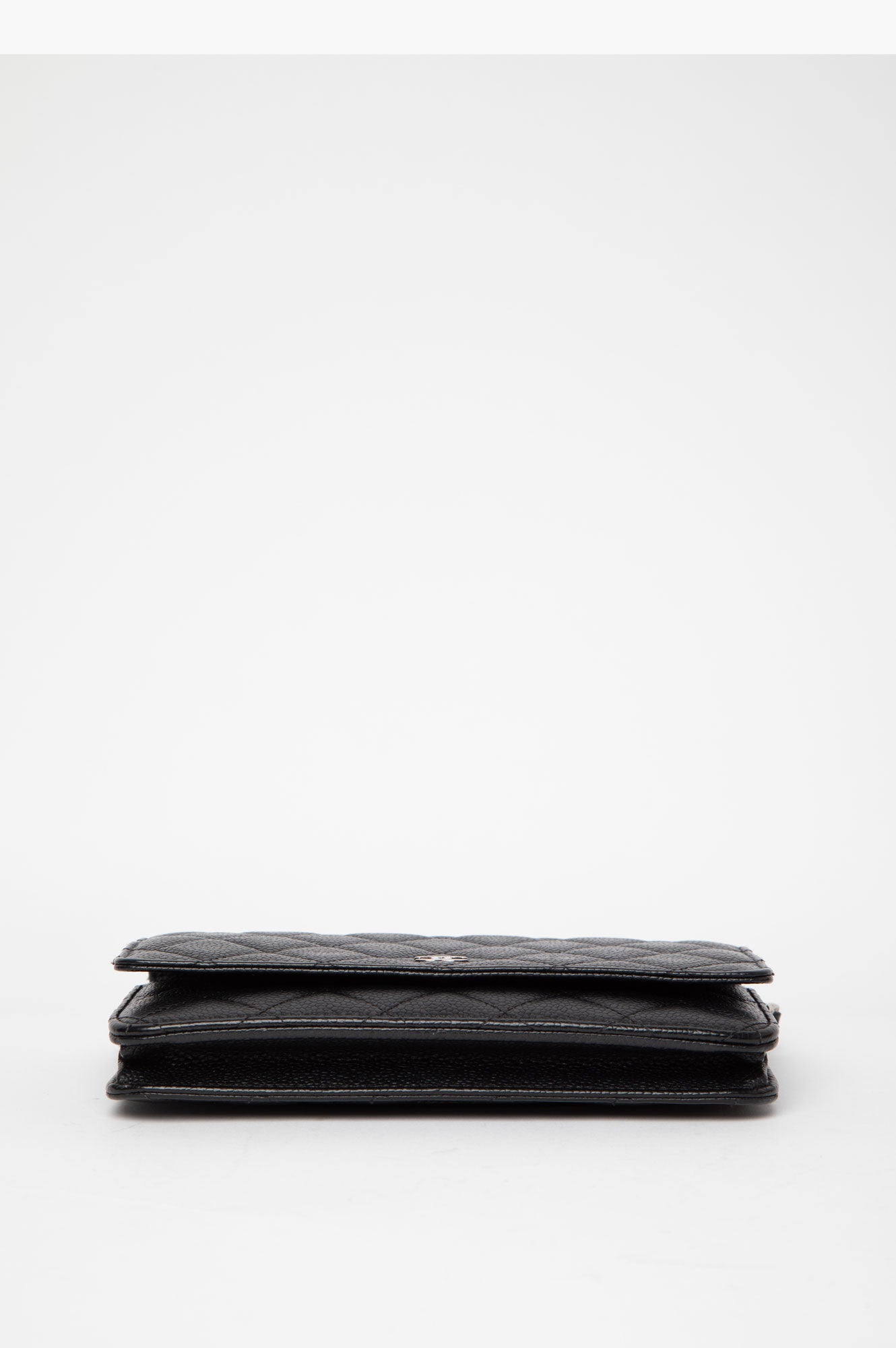 Chanel 2017 Black Caviar Leather Wallet On Chain Bag