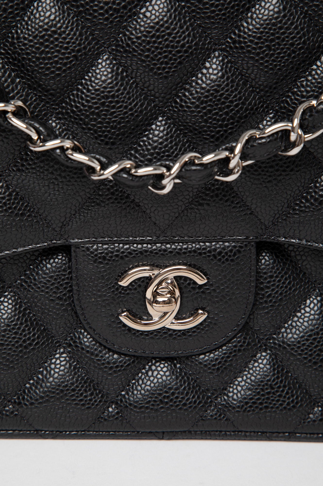 Chanel 2012 Black Caviar Jumbo Classic Flap Bag