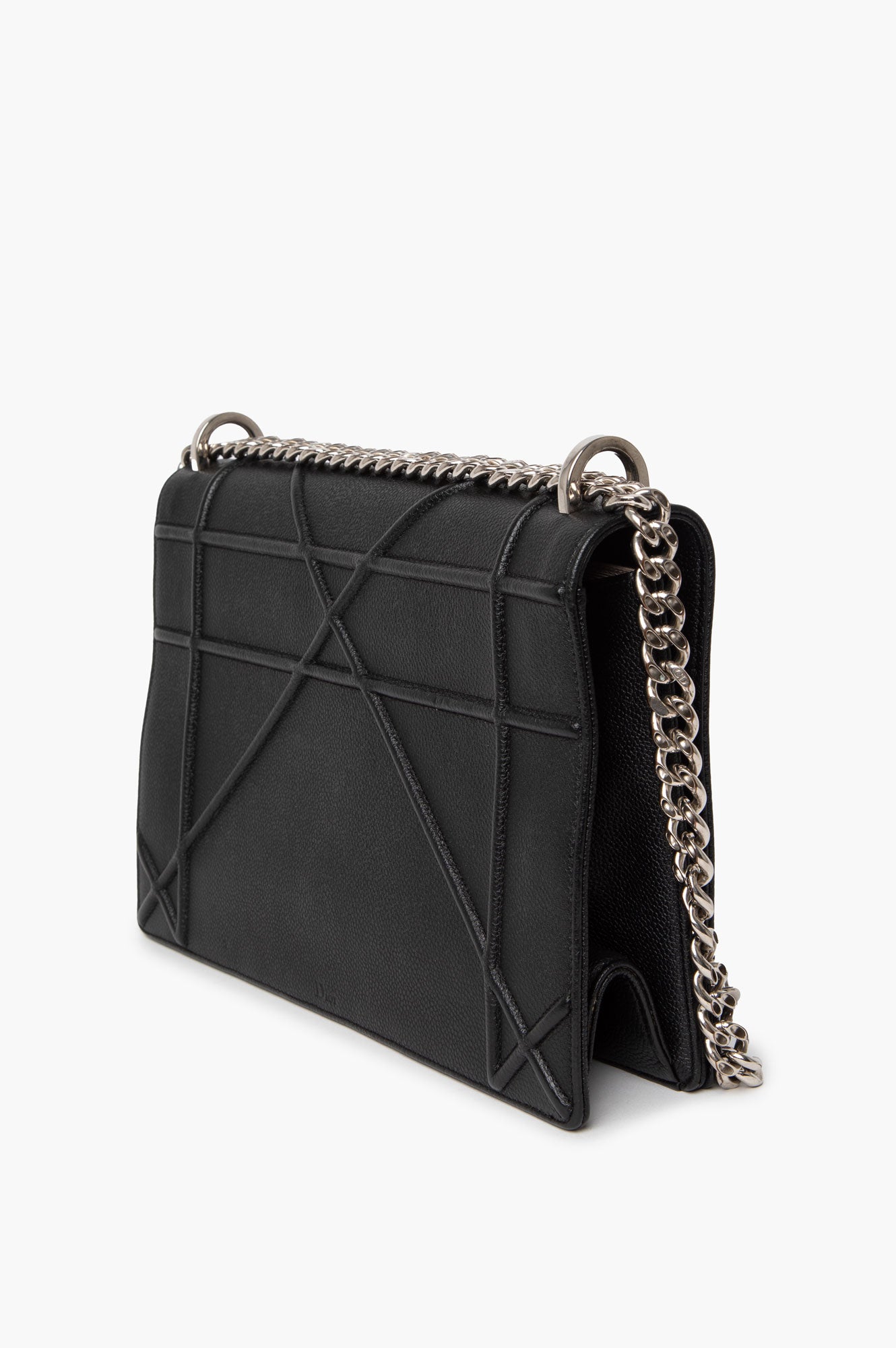 Christian Dior Large Black Leather Diorama