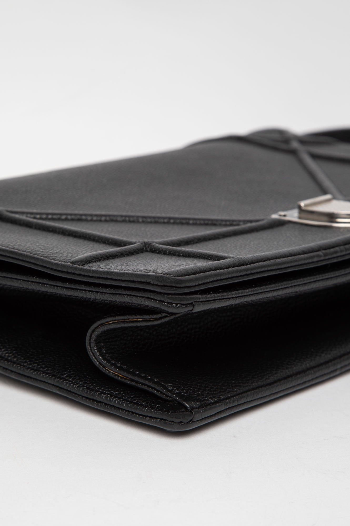 Christian Dior Large Black Leather Diorama