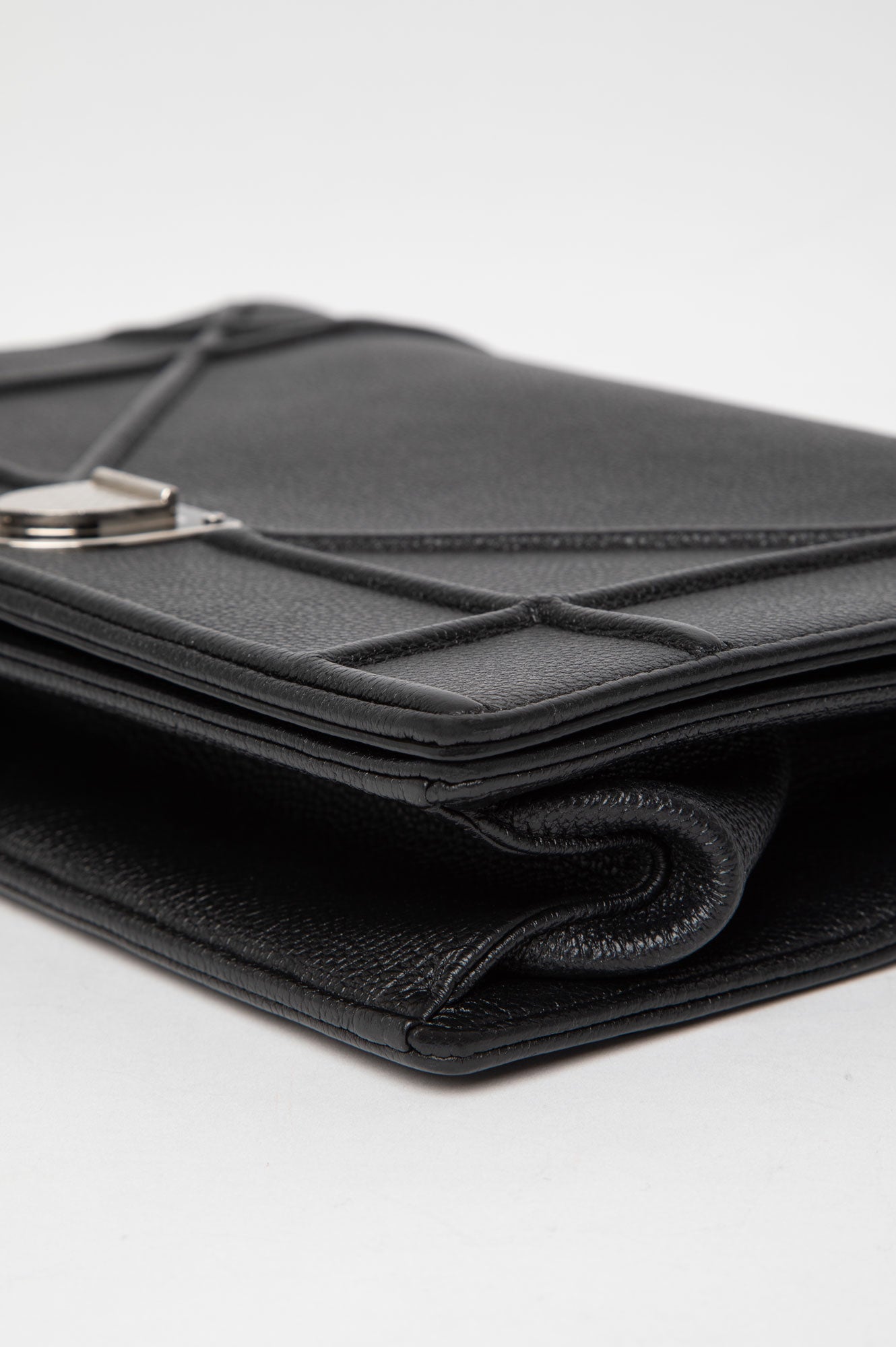 Christian Dior Large Black Leather Diorama