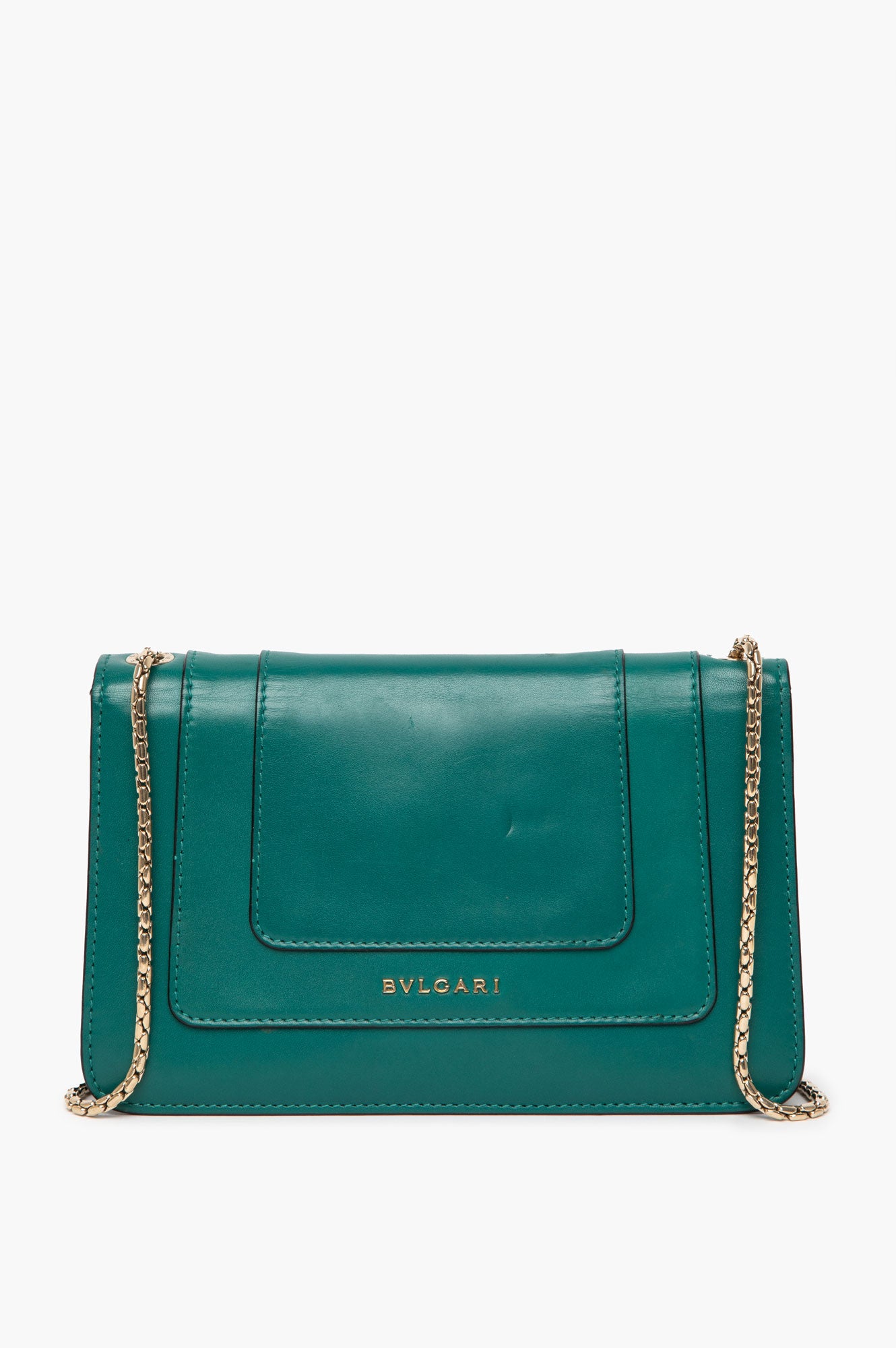 Bvlgari Green Serpenti Forever East West Shoulder Bag