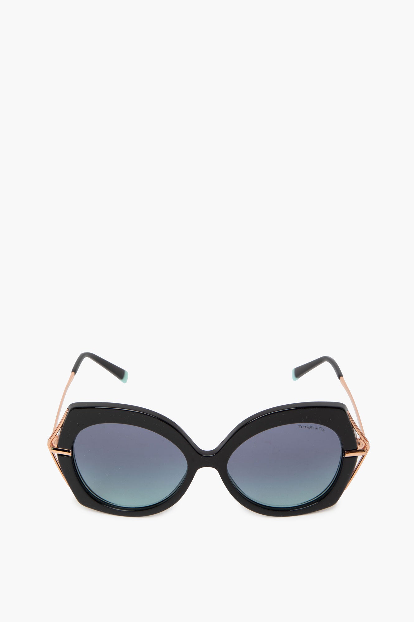 Tiffany & Co. Rose Gold and Blue Gradient Butterfly Sunglasses