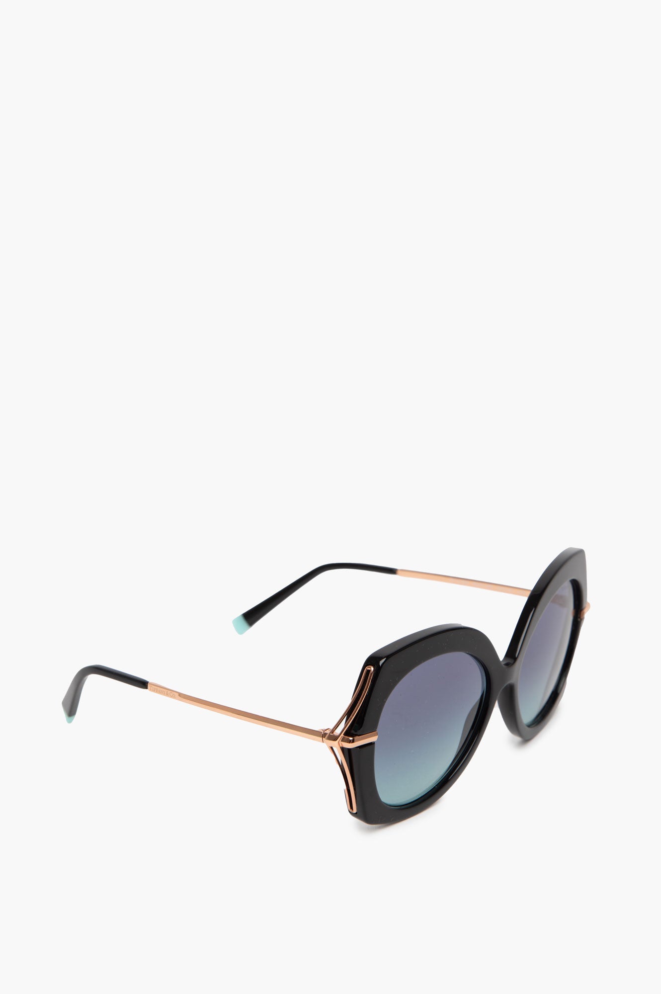 Tiffany & Co. Rose Gold and Blue Gradient Butterfly Sunglasses