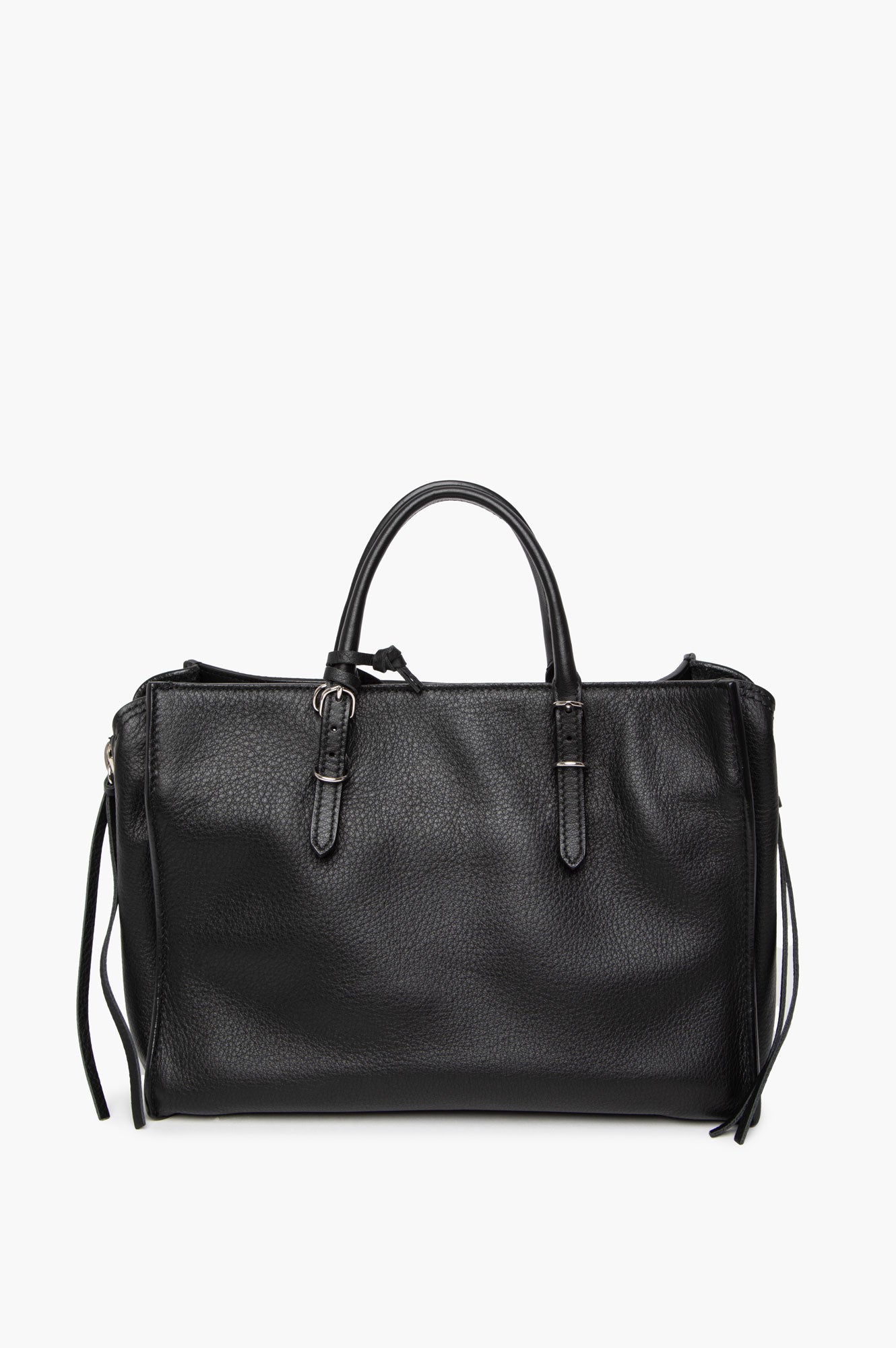 Balenciaga Black Veau Papier A6 Zip Around Tote