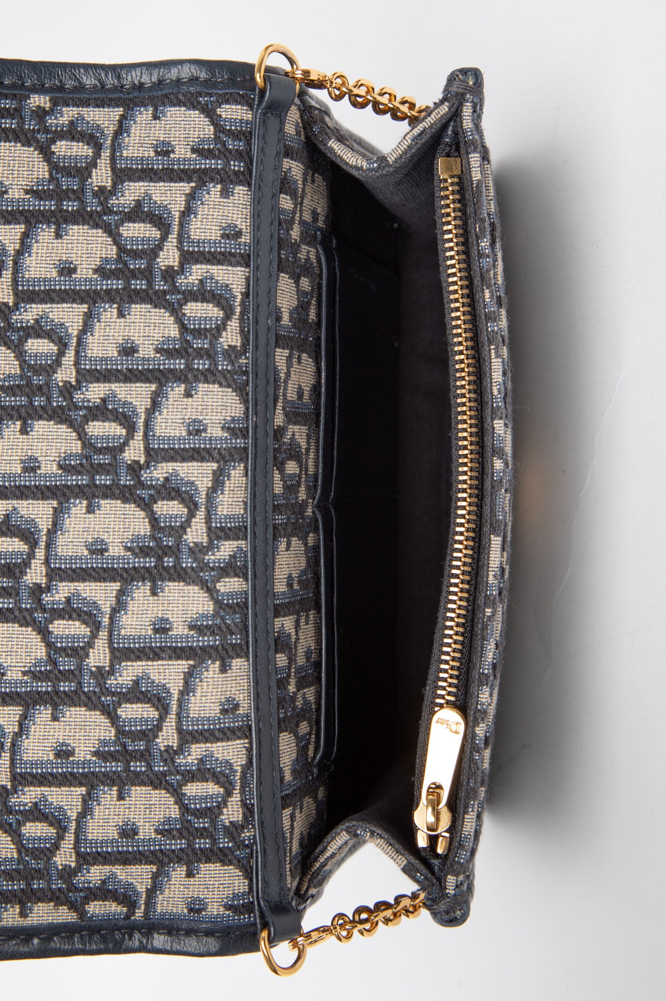 Christian Dior 2020 Navy Leather Oblique 30 Montage Belt/Shoulder Bag