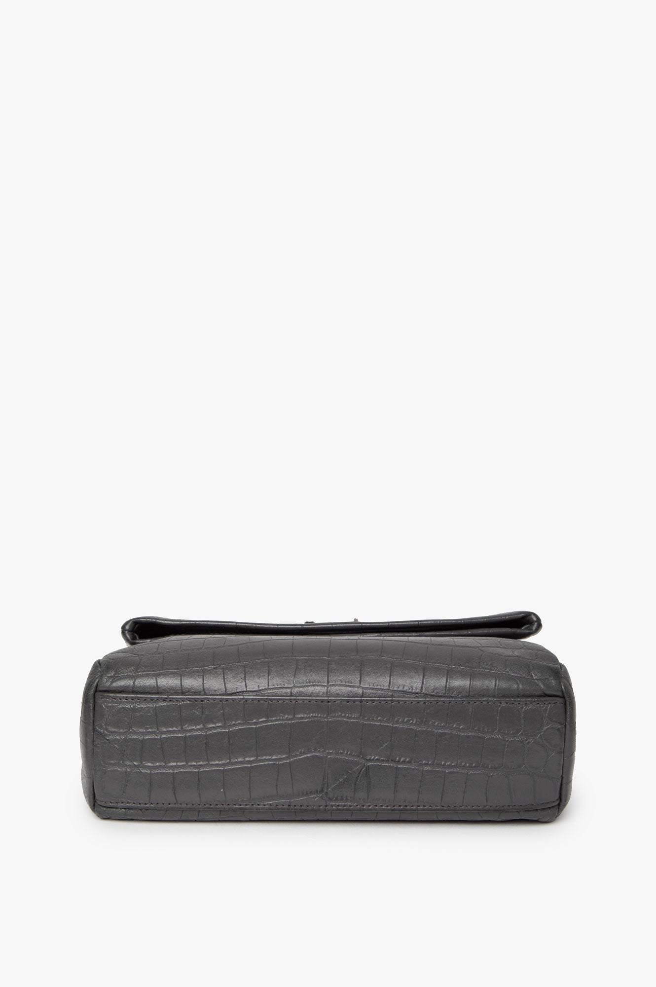 Saint Laurent West Hollywood Croc Embossed Shoulder Bag