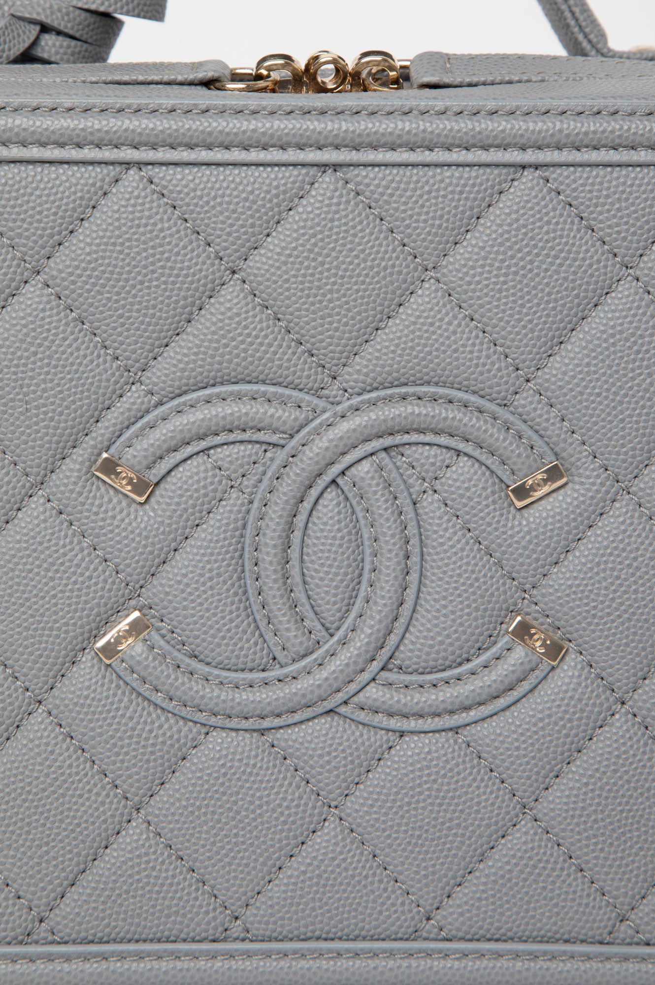 Chanel 2019 Grey Filigree Medium Bag