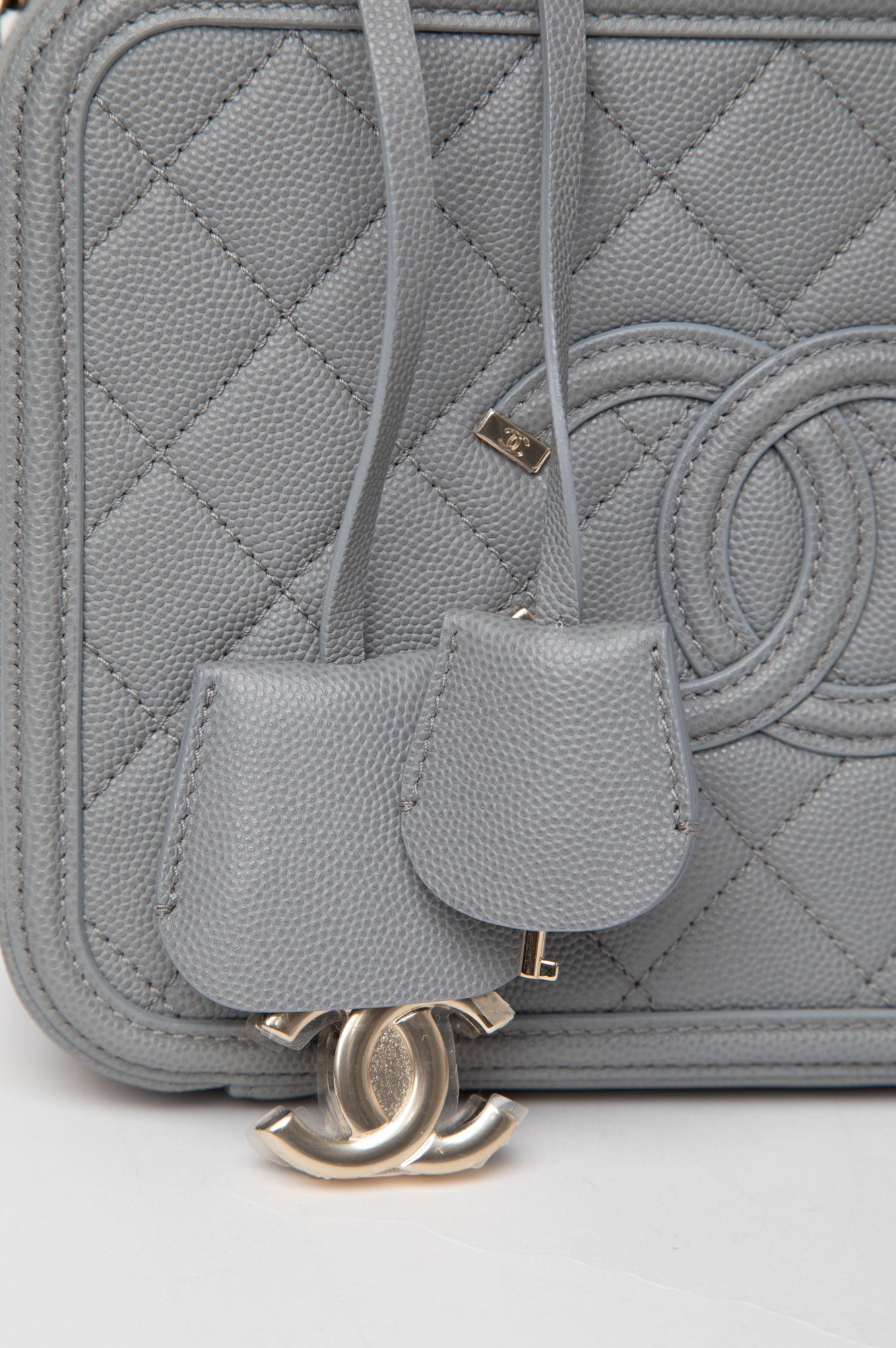 Chanel 2019 Grey Filigree Medium Bag