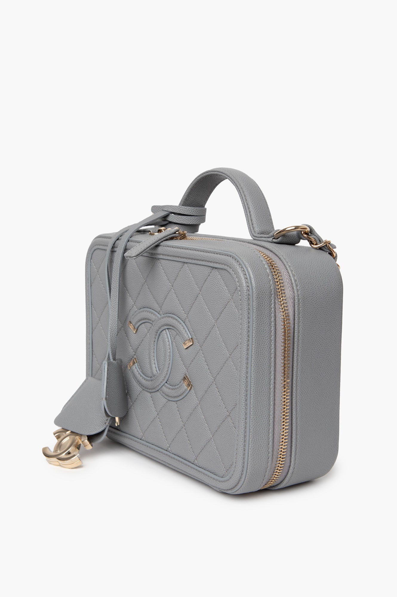 Chanel 2019 Grey Filigree Medium Bag