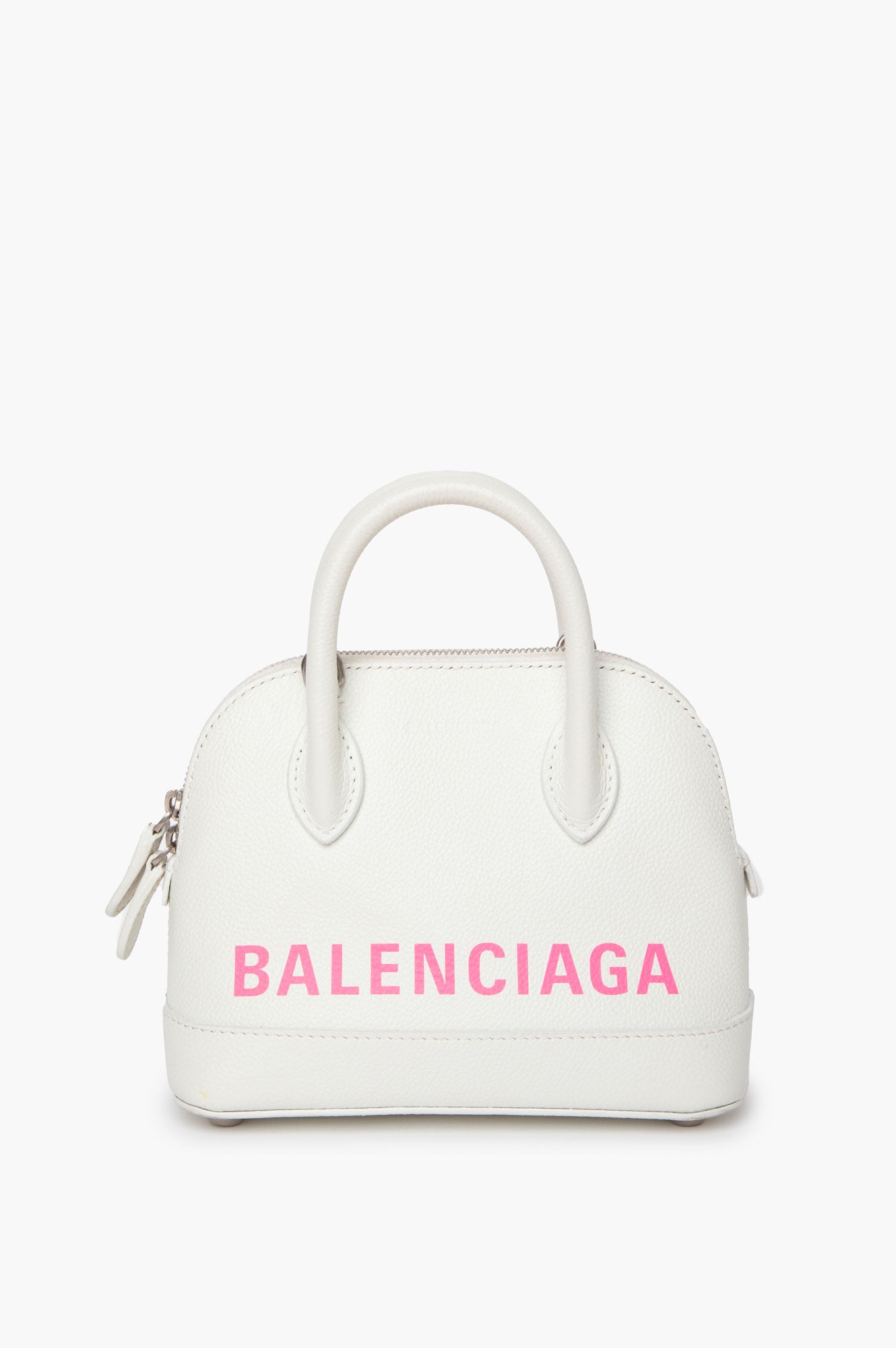 Balenciaga White Ville Top Handle Bag