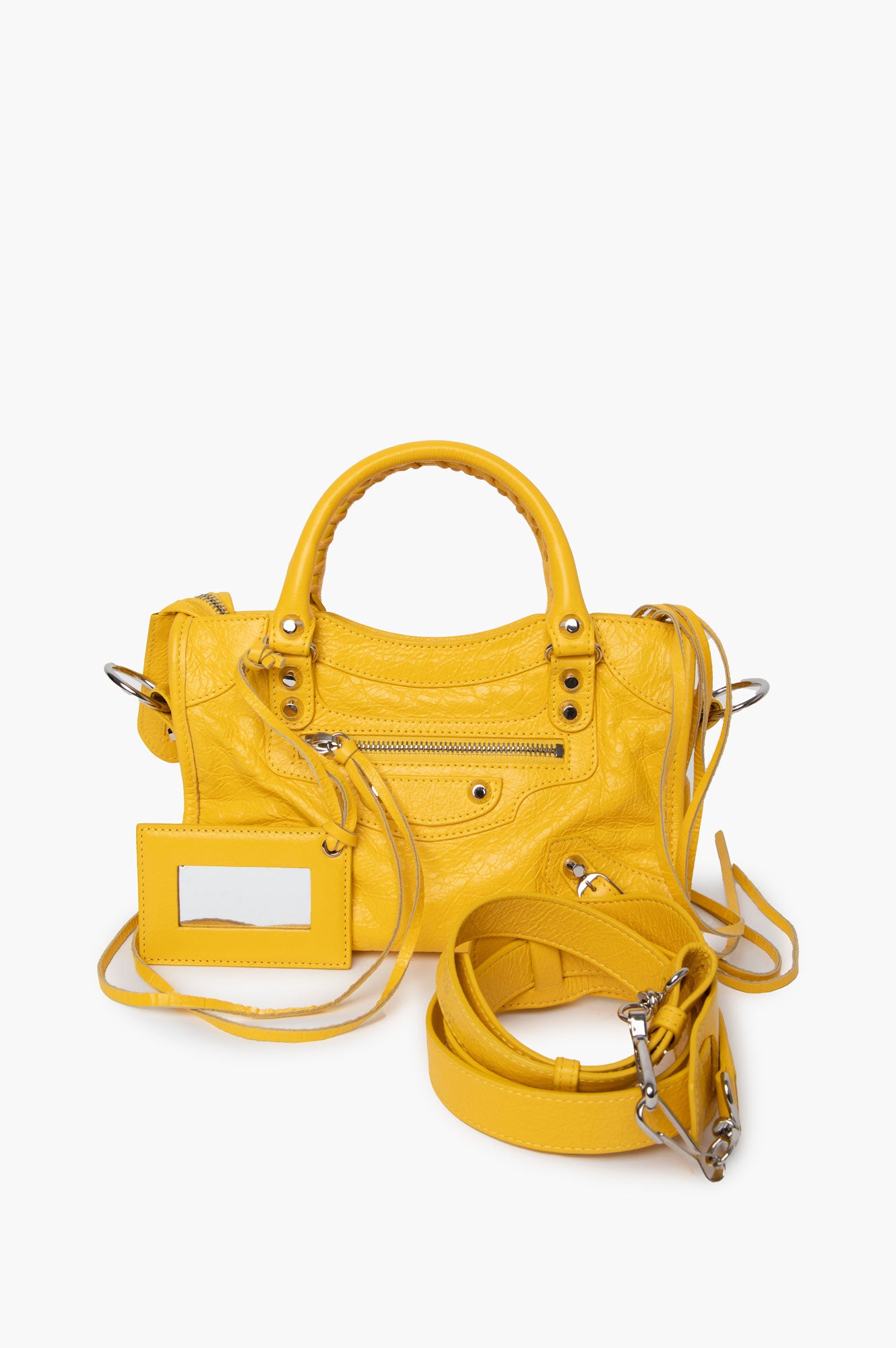 Balenciaga Yellow Agneau Classic City Bag