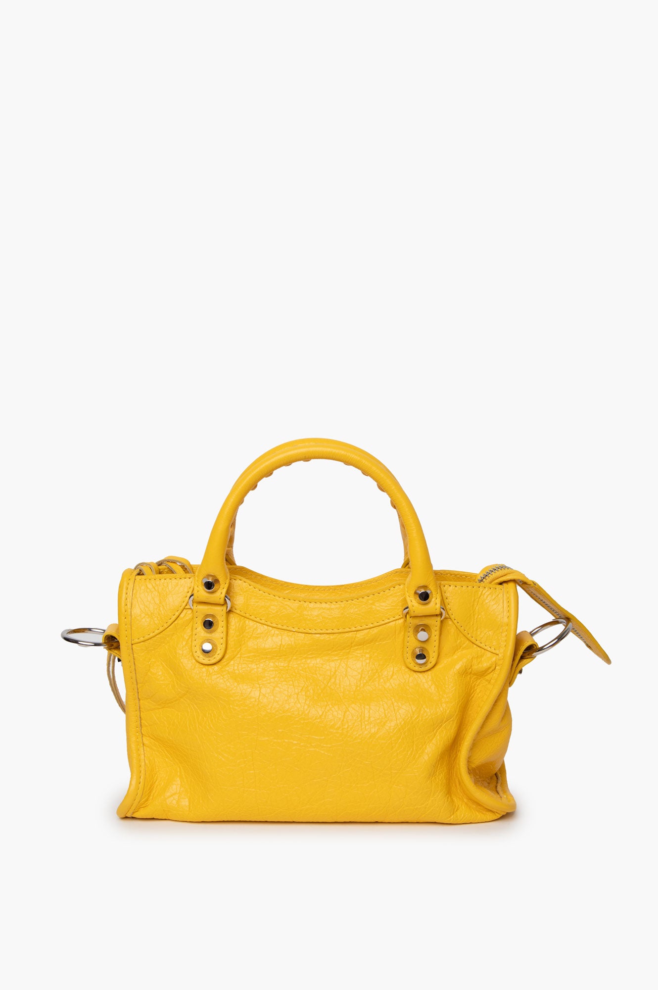 Balenciaga Yellow Agneau Classic City Bag