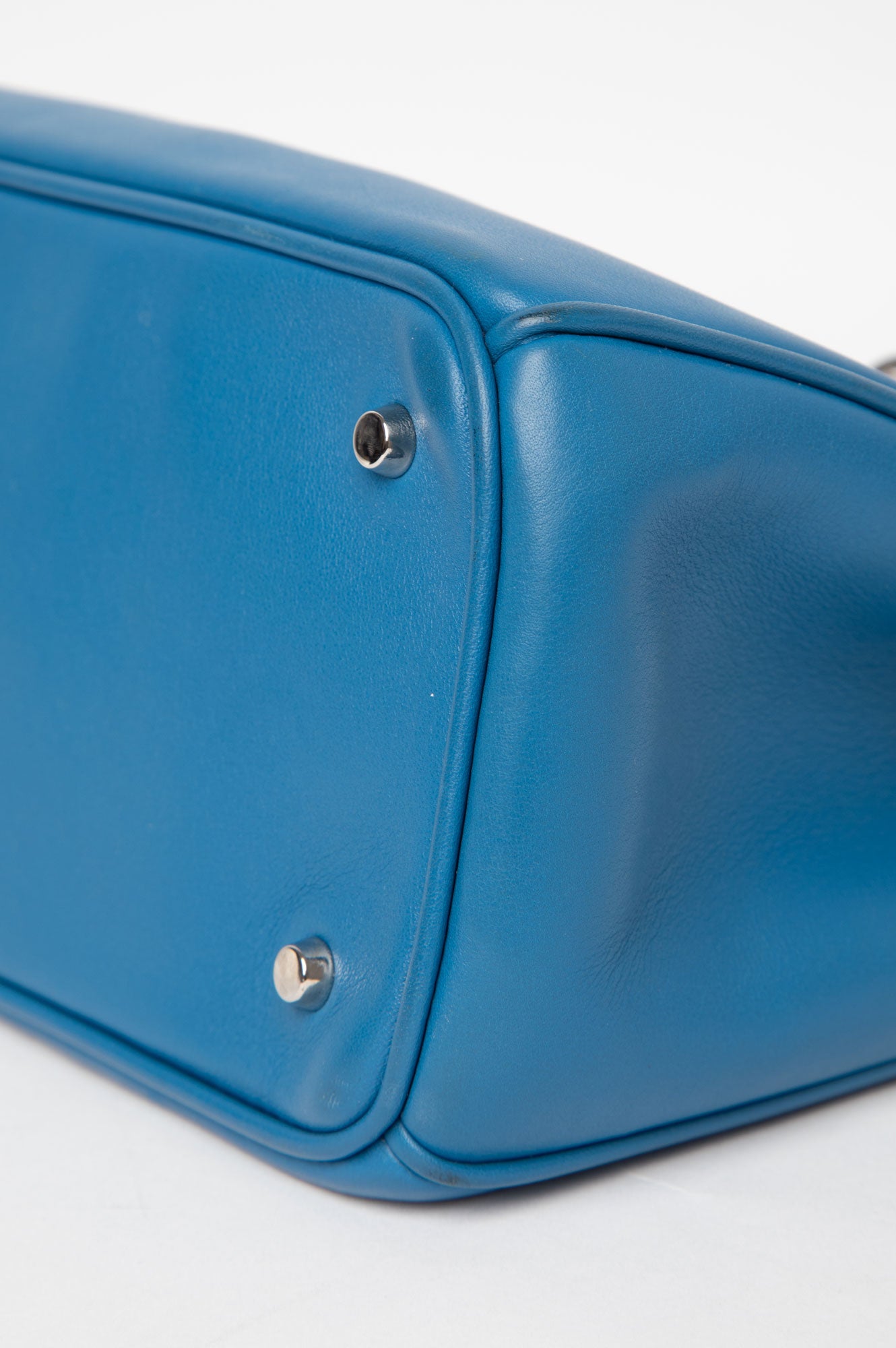 Christian Dior Mini Diorissimo Blue Tote With Strap