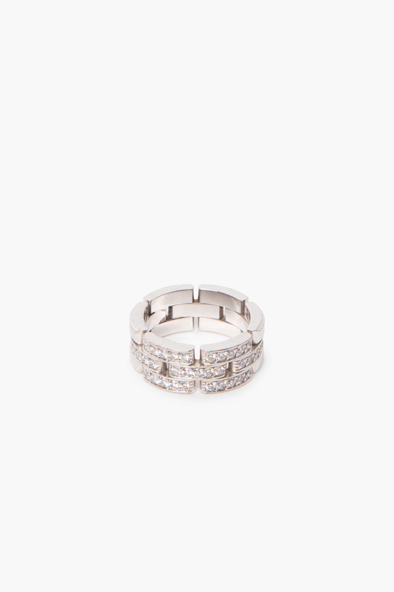 Cartier Maillon Panthère Ring White Gold Size 54