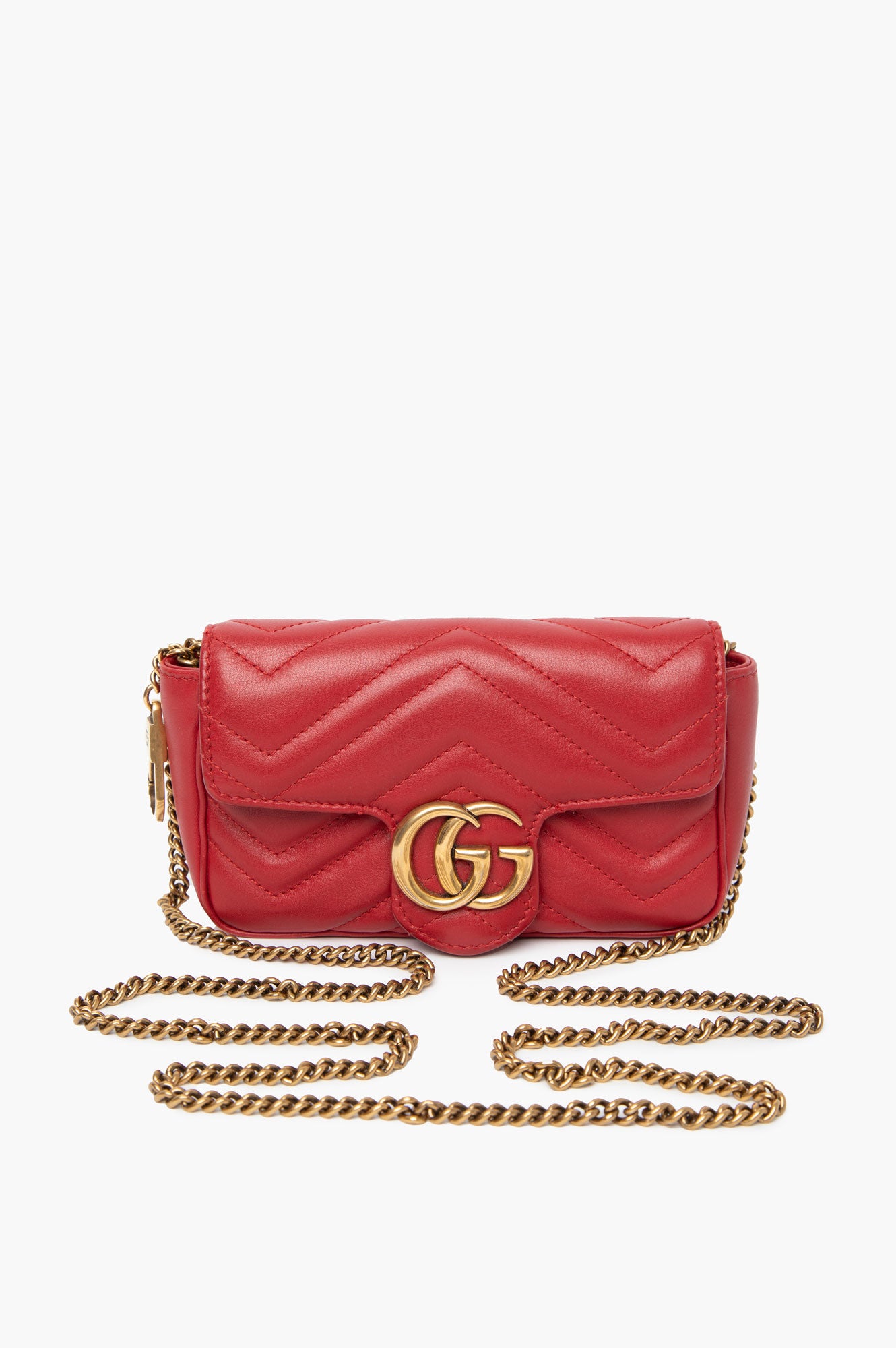 Gucci Red Super Mini Marmont Bag