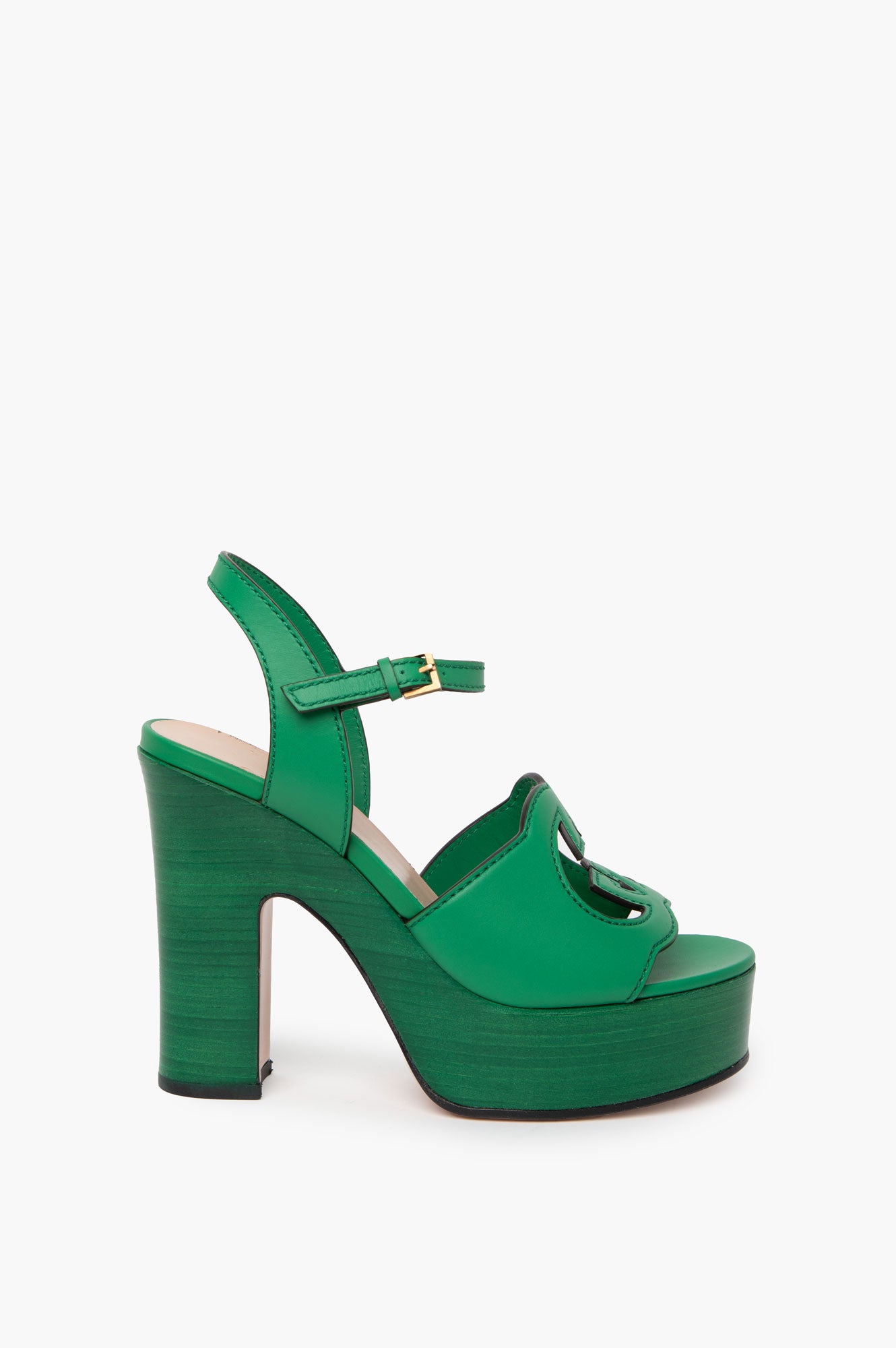 Gucci Green GG Logo High Heel Size 37