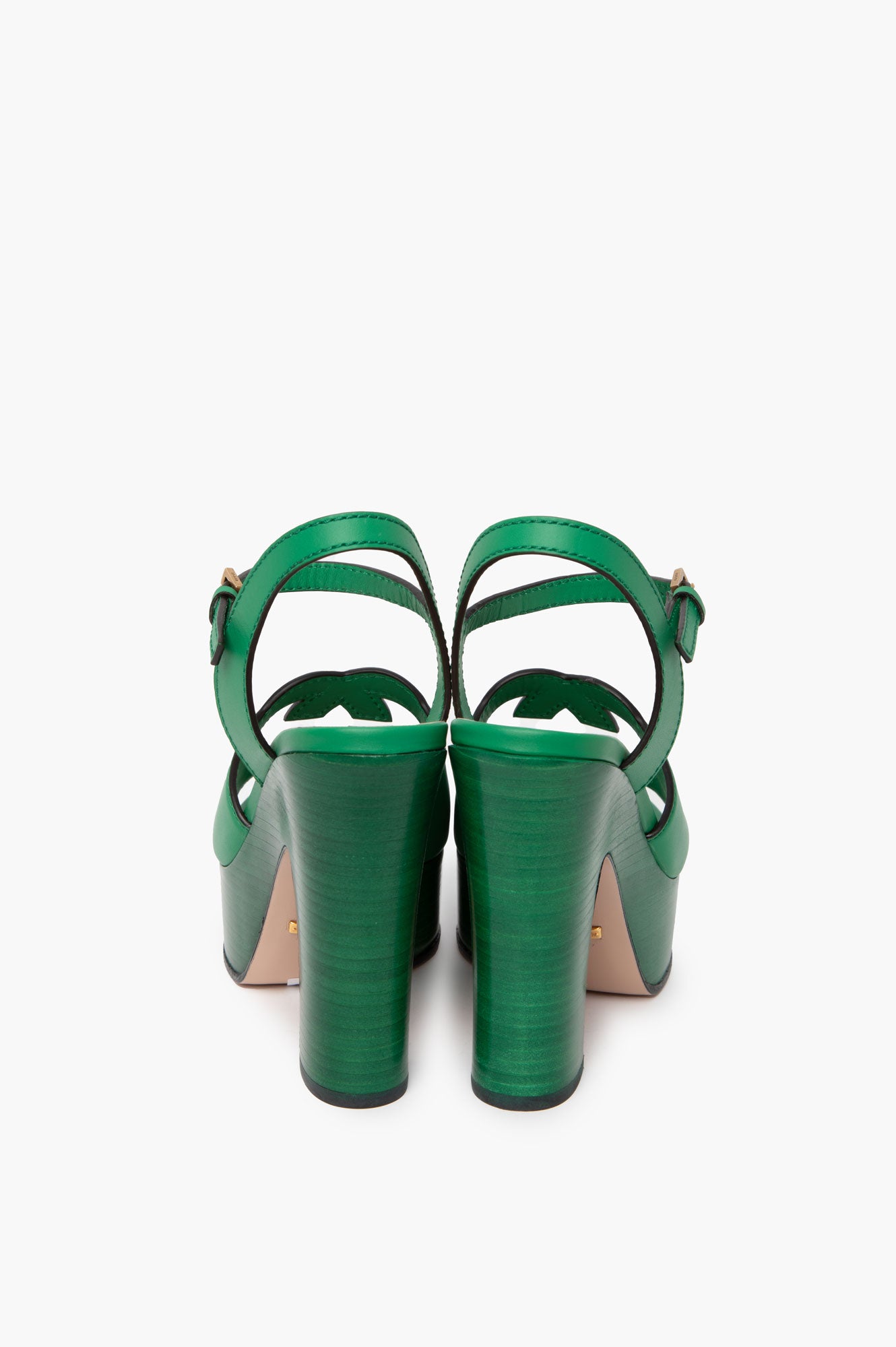 Gucci Green GG Logo High Heel Size 37