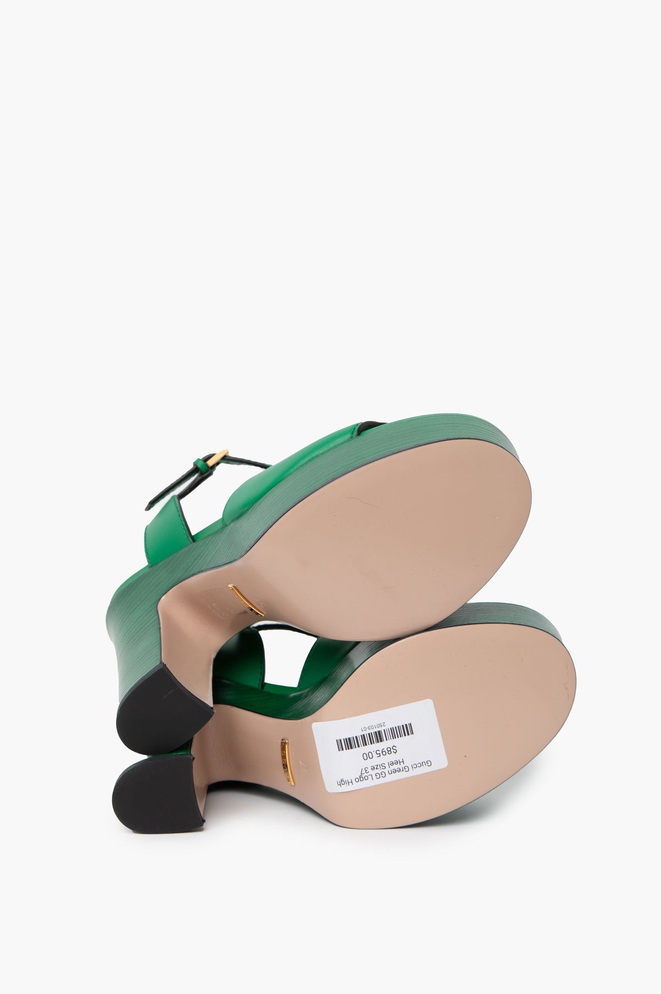 Gucci Green GG Logo High Heel Size 37