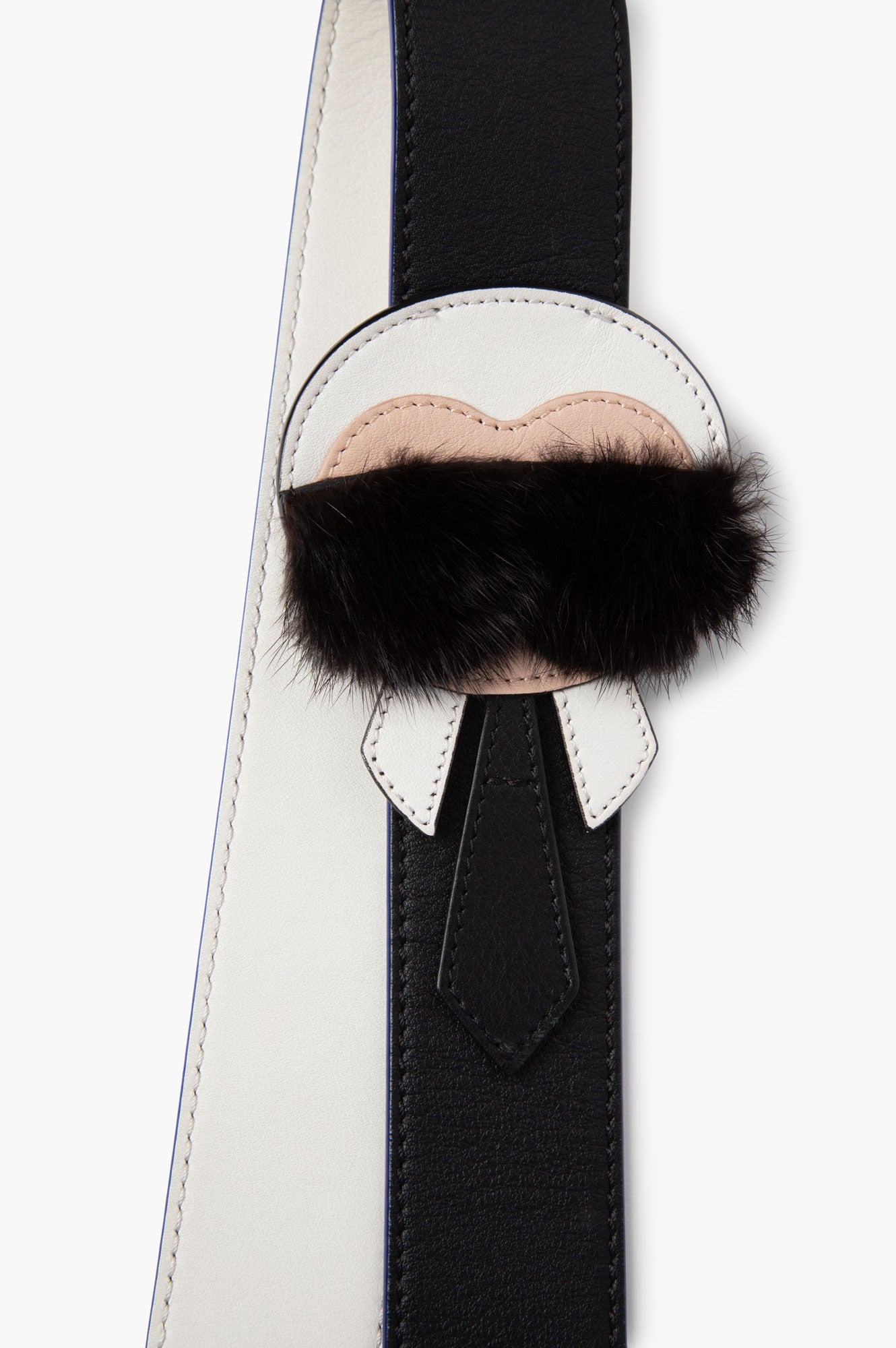 Fendi Black Leather Bag Strap