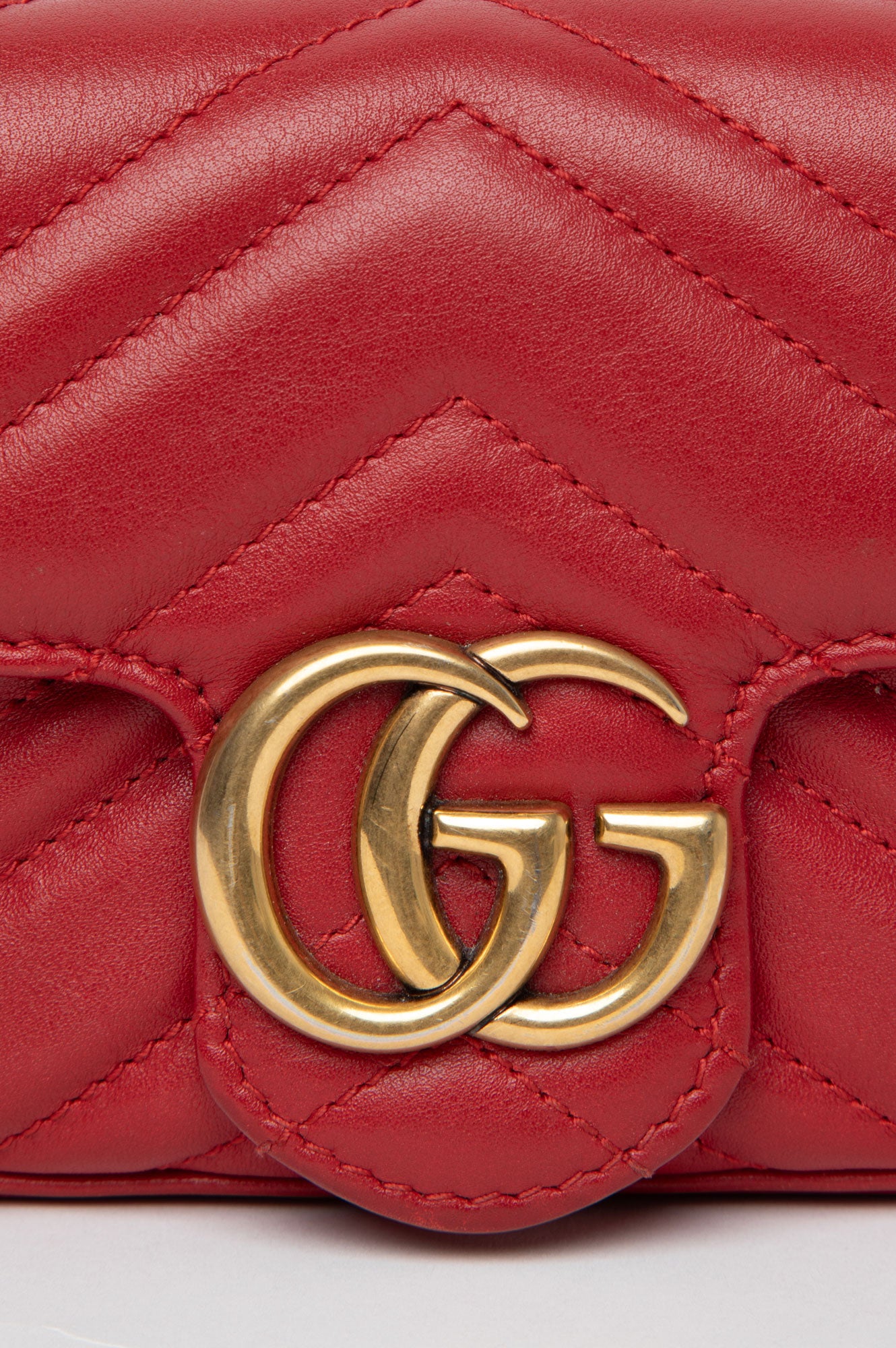 Gucci Red Super Mini Marmont Bag