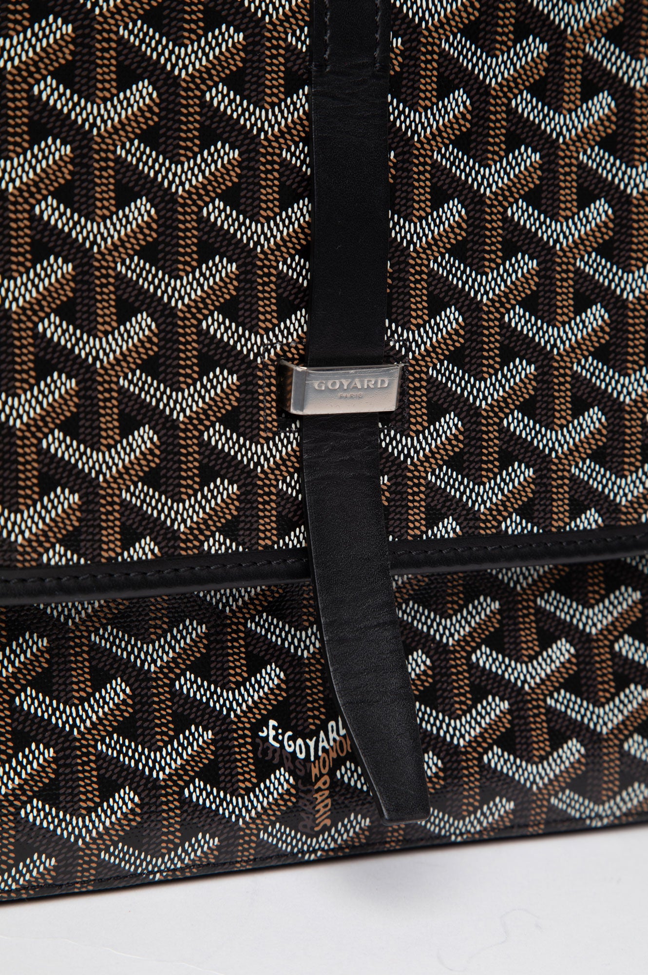 Goyard Black Goyardine Belvedere MM Bag