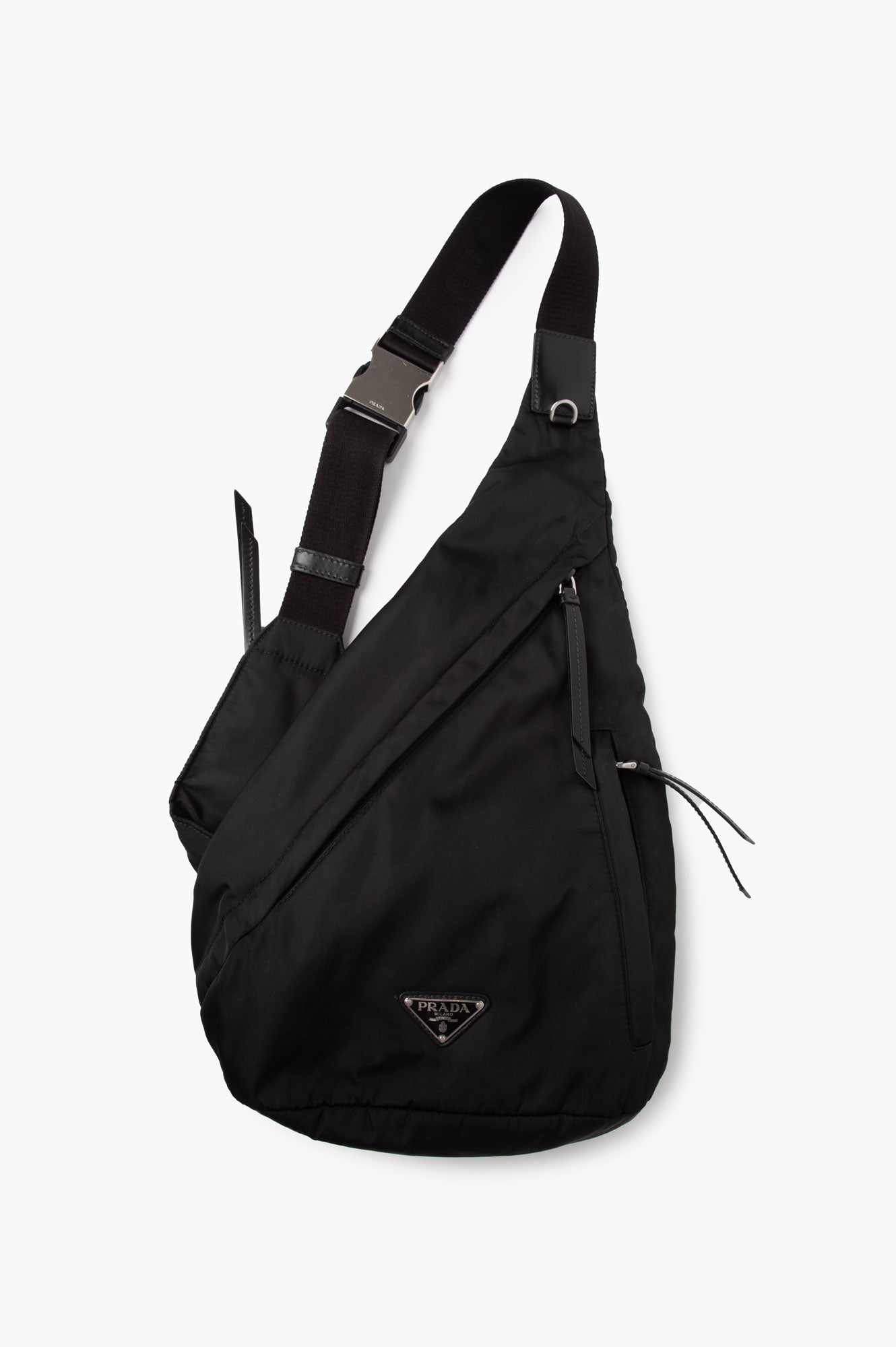 Prada Black Re Nylon One Shoulder Backpack