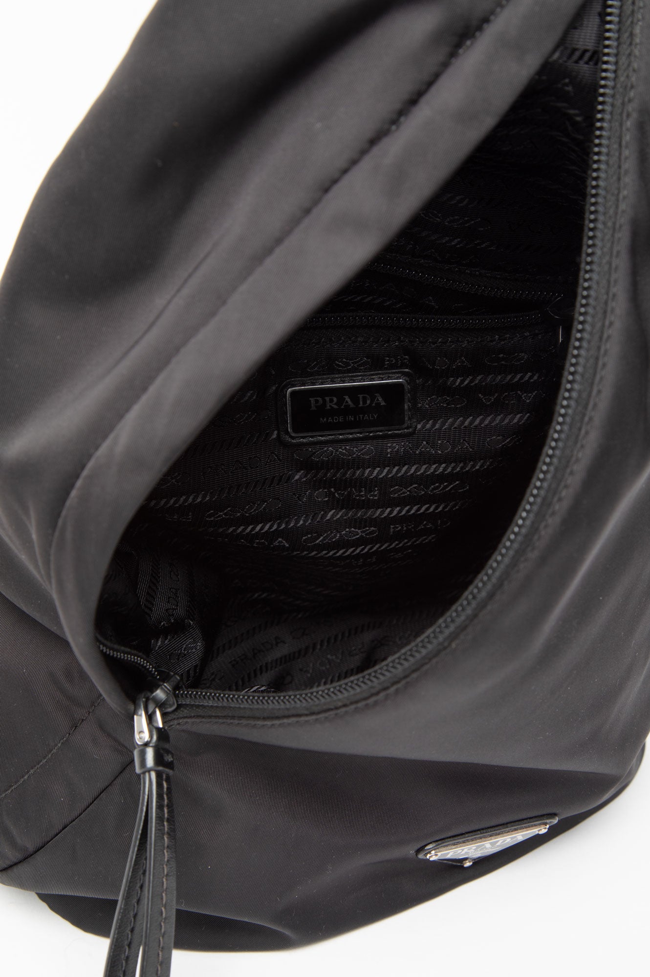 Prada Black Re Nylon One Shoulder Backpack