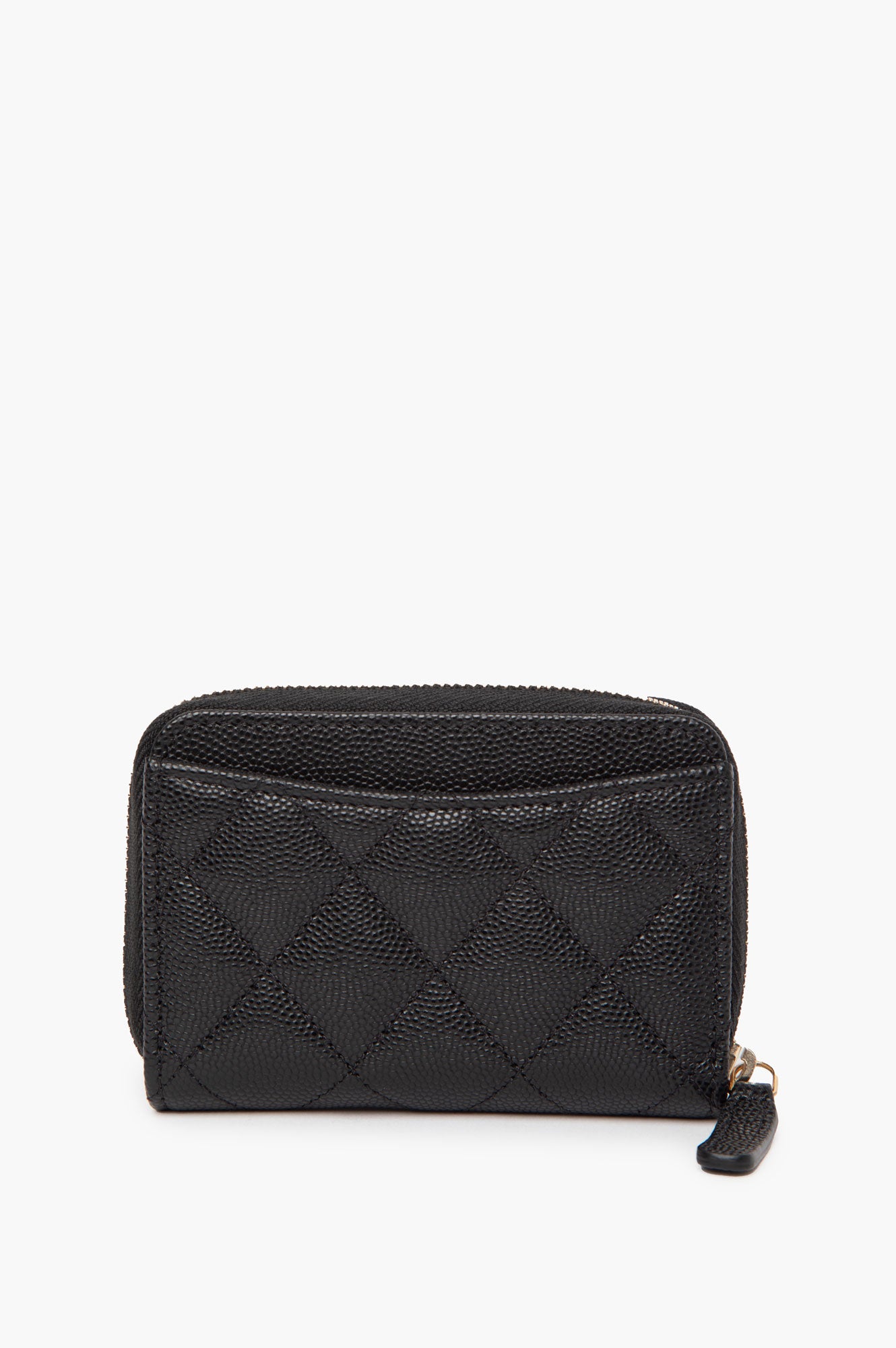 Chanel Black Caviar Enamel Wallet