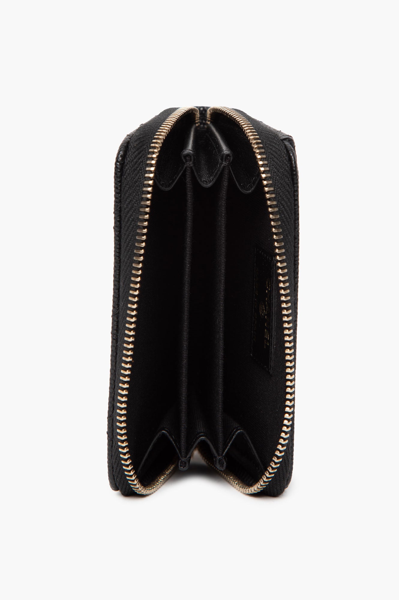 Chanel Black Caviar Enamel Wallet