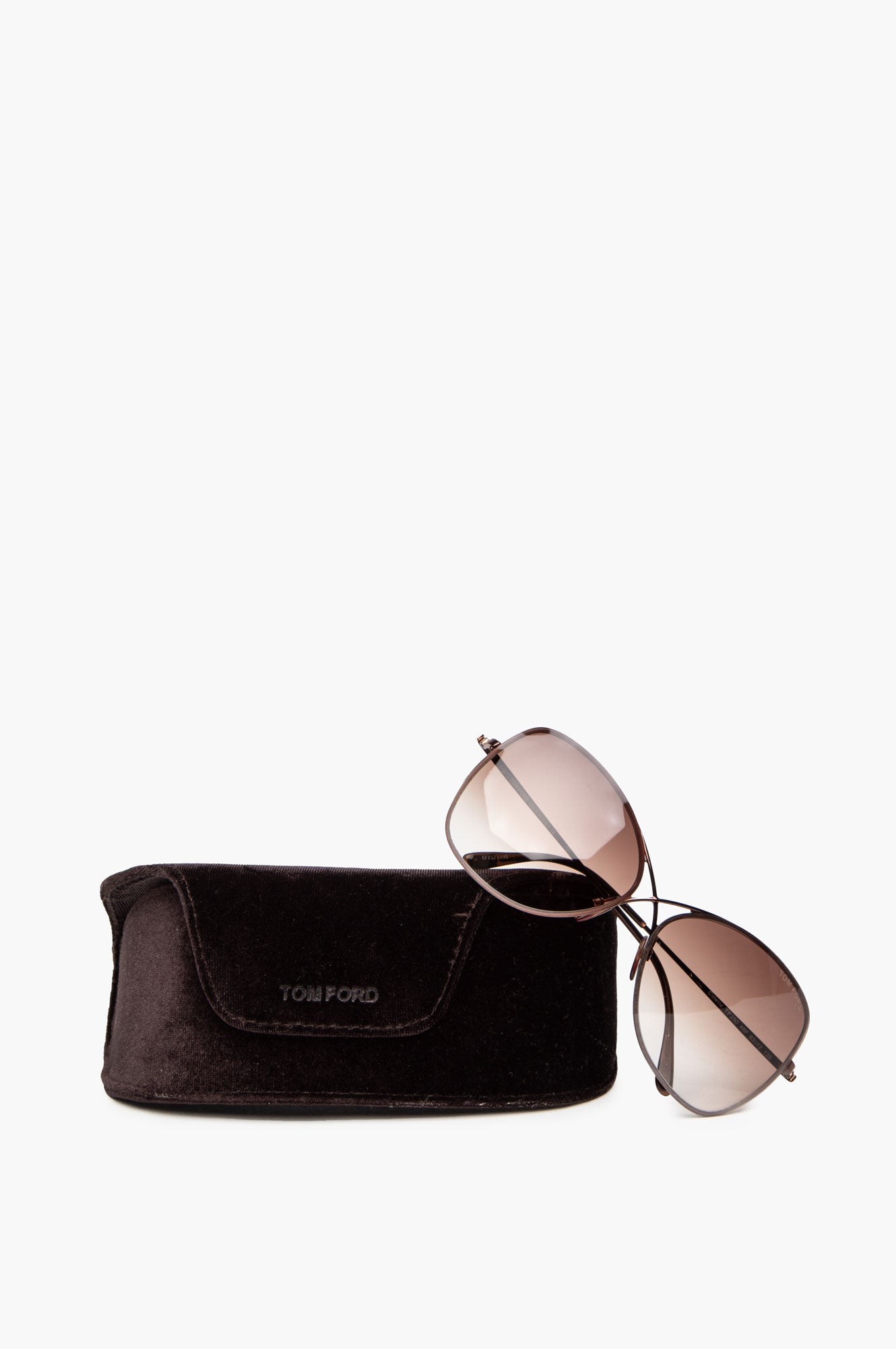 Tom Ford Dark Brown Colette Butterfly Sunglasses