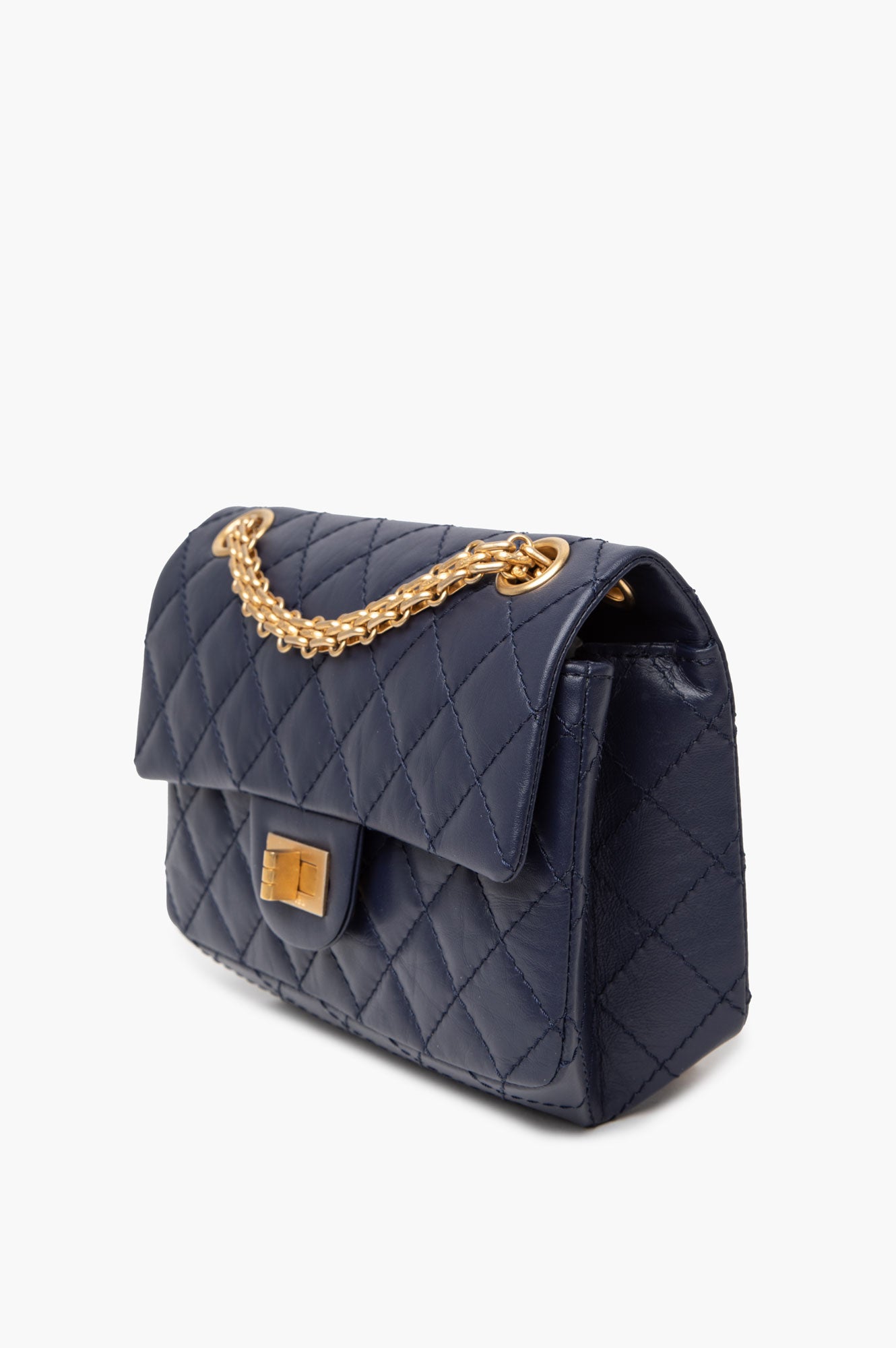 Chanel Navy Aged Calfskin 2.55 Reissue Mini Flap Bag
