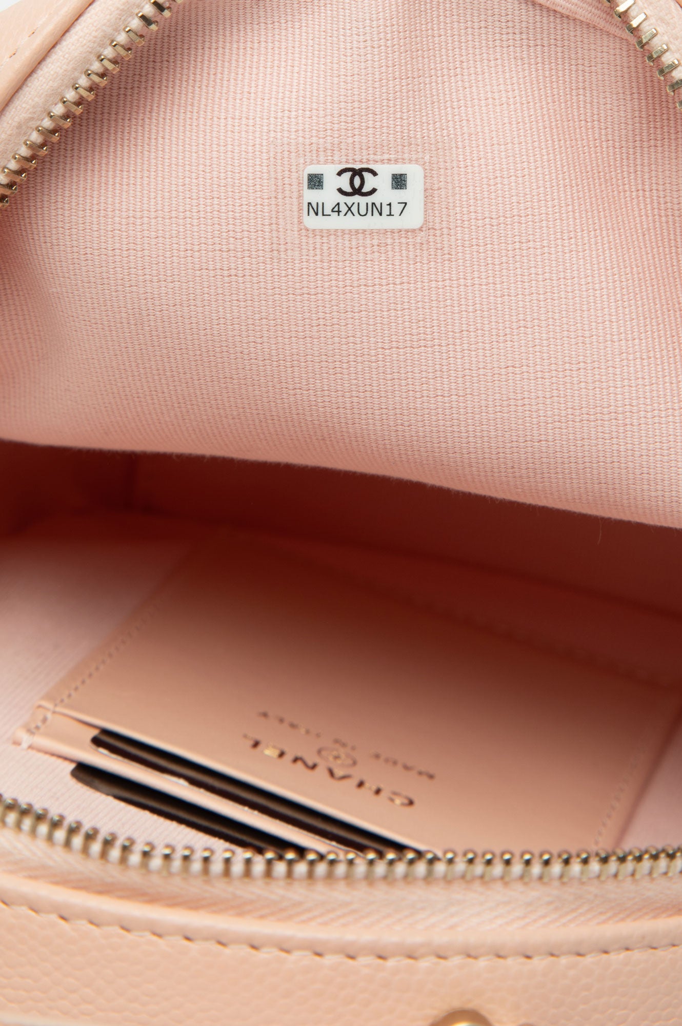 Chanel Light Pink Caviar 24C Mini Backpack