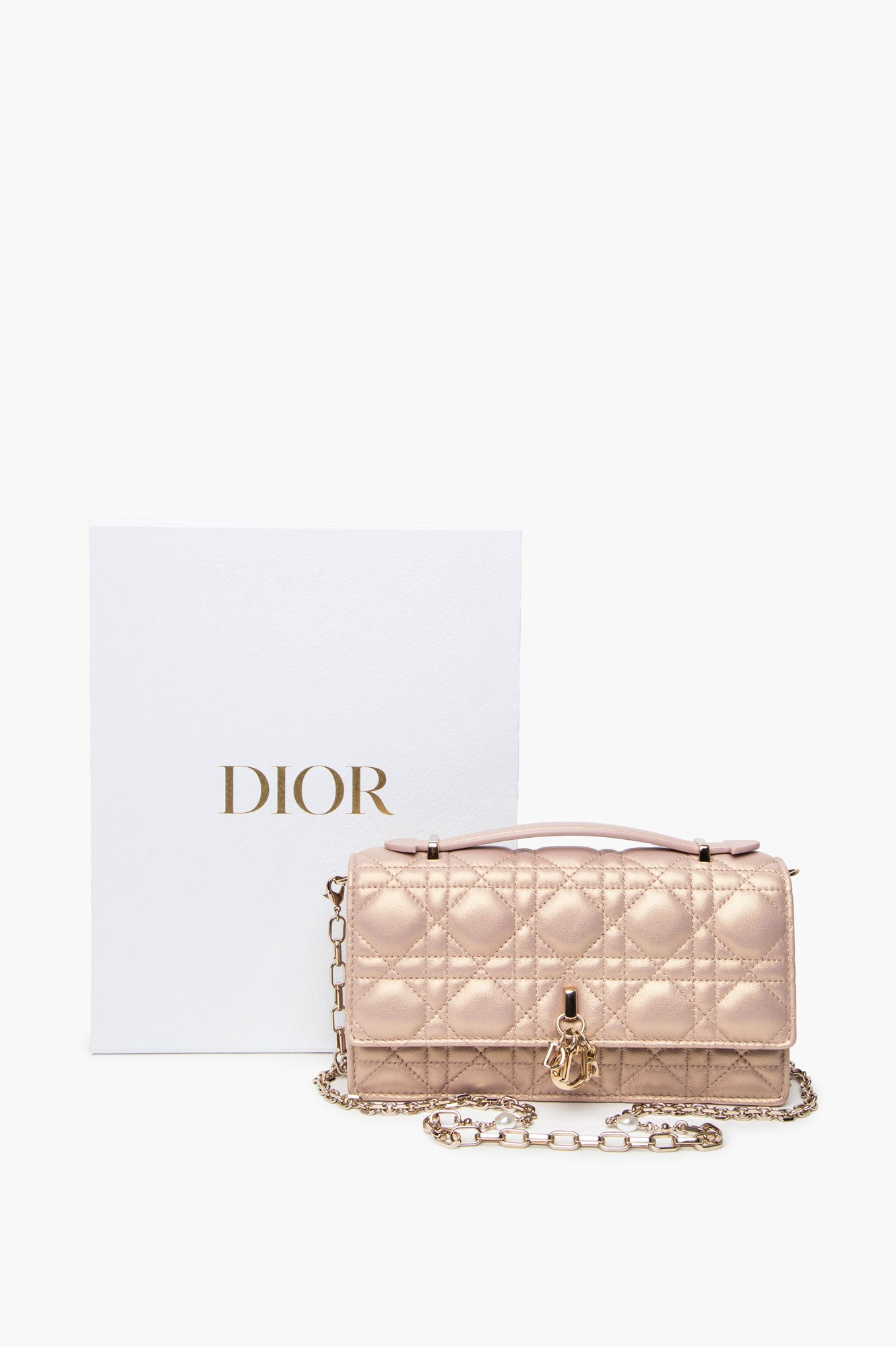 Dior Mini Pink Champagne Cannage My Dior Bag