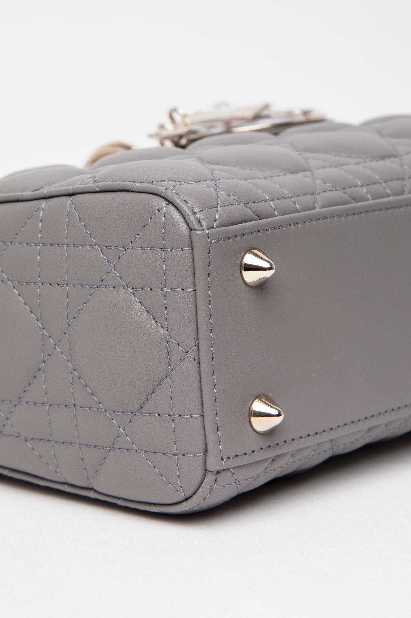 Dior Small Anthracite Grey Cannage ABCDior Lady Dior