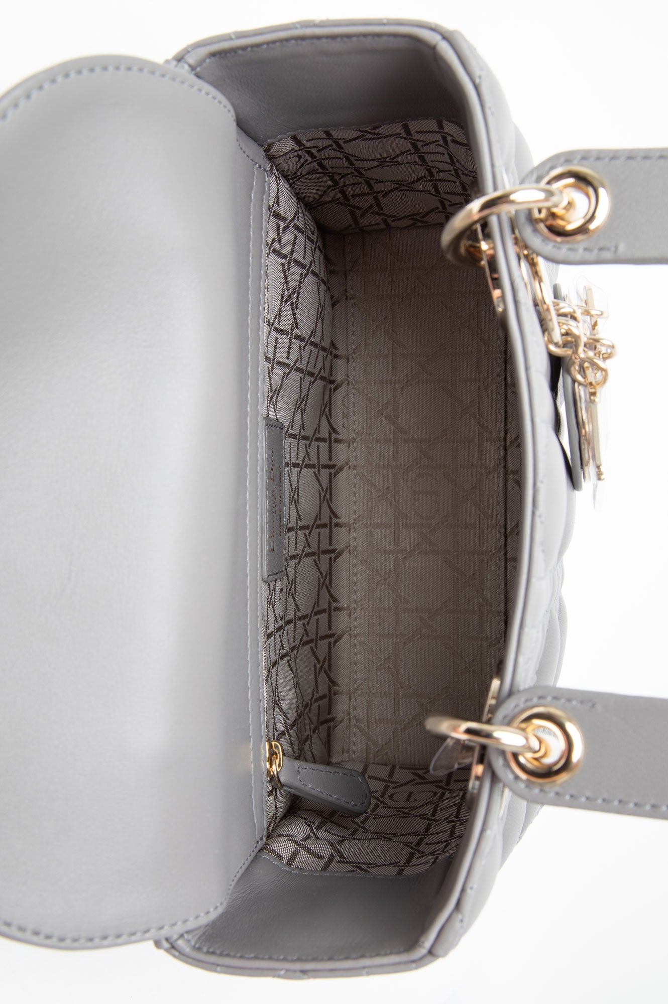 Dior Small Anthracite Grey Cannage ABCDior Lady Dior