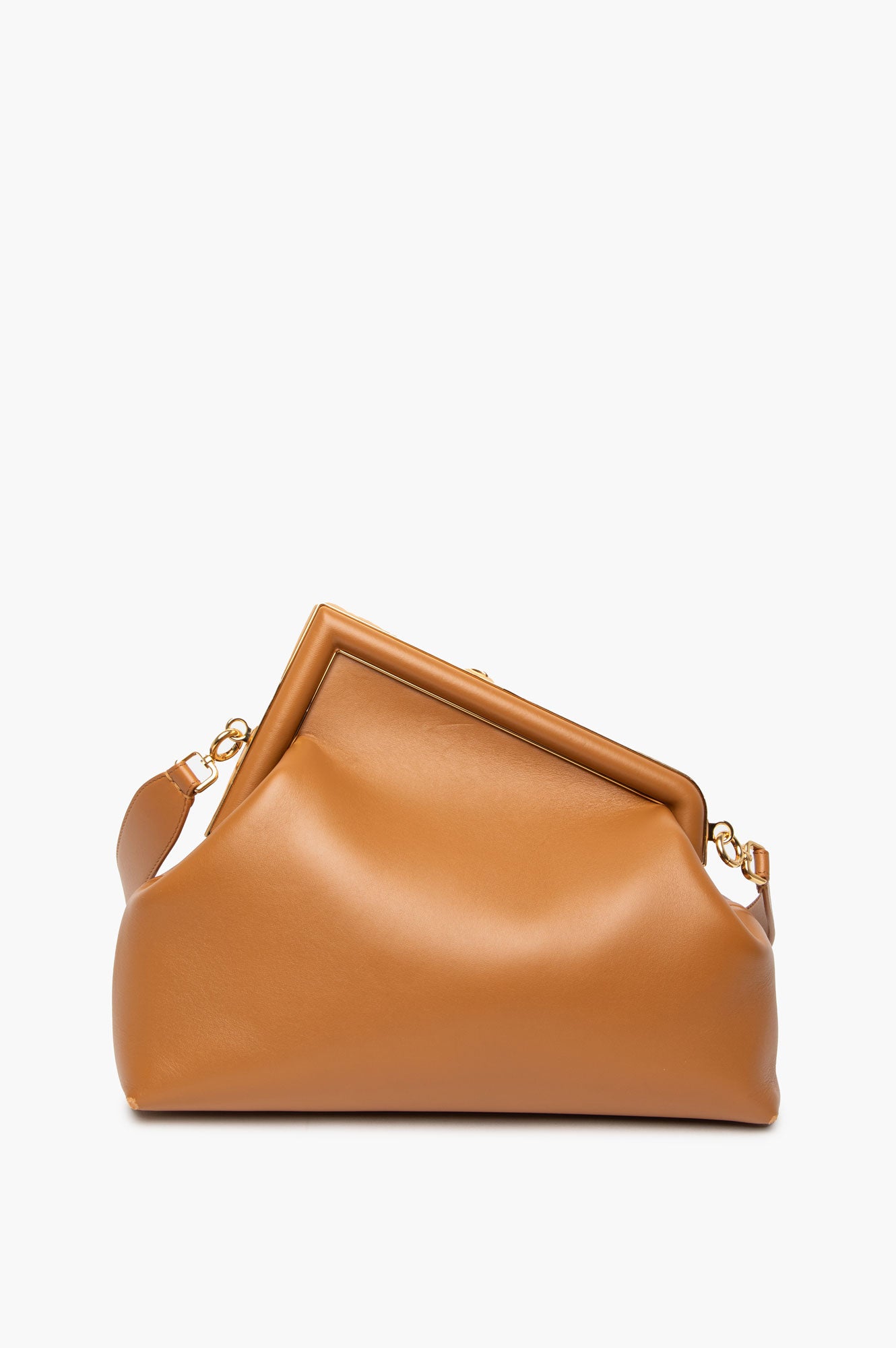 Fendi Caramel Napa Leather Small First Bag with Strap