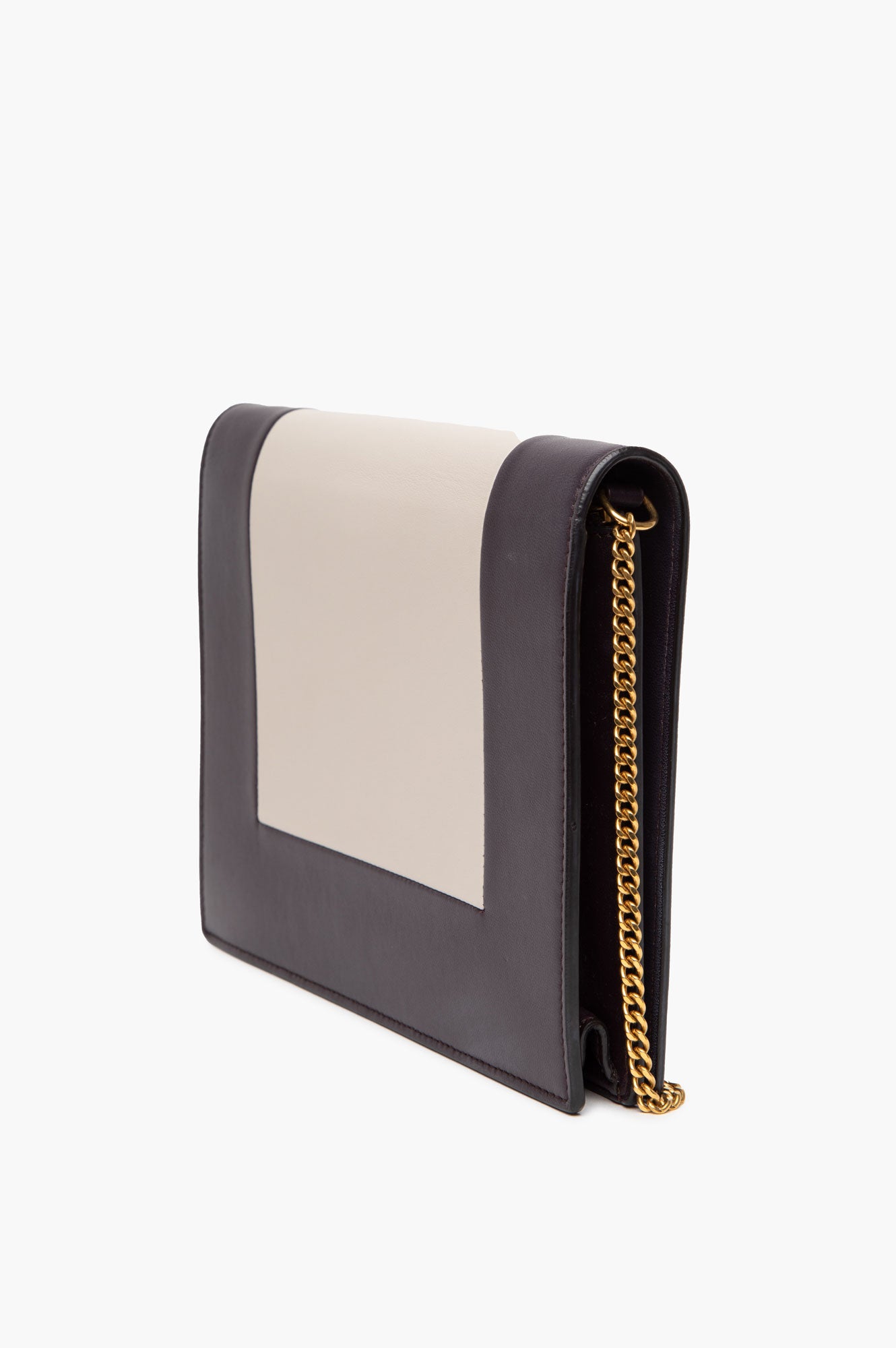 Celine Burgundy Lambskin Frame Evening Chain Clutch