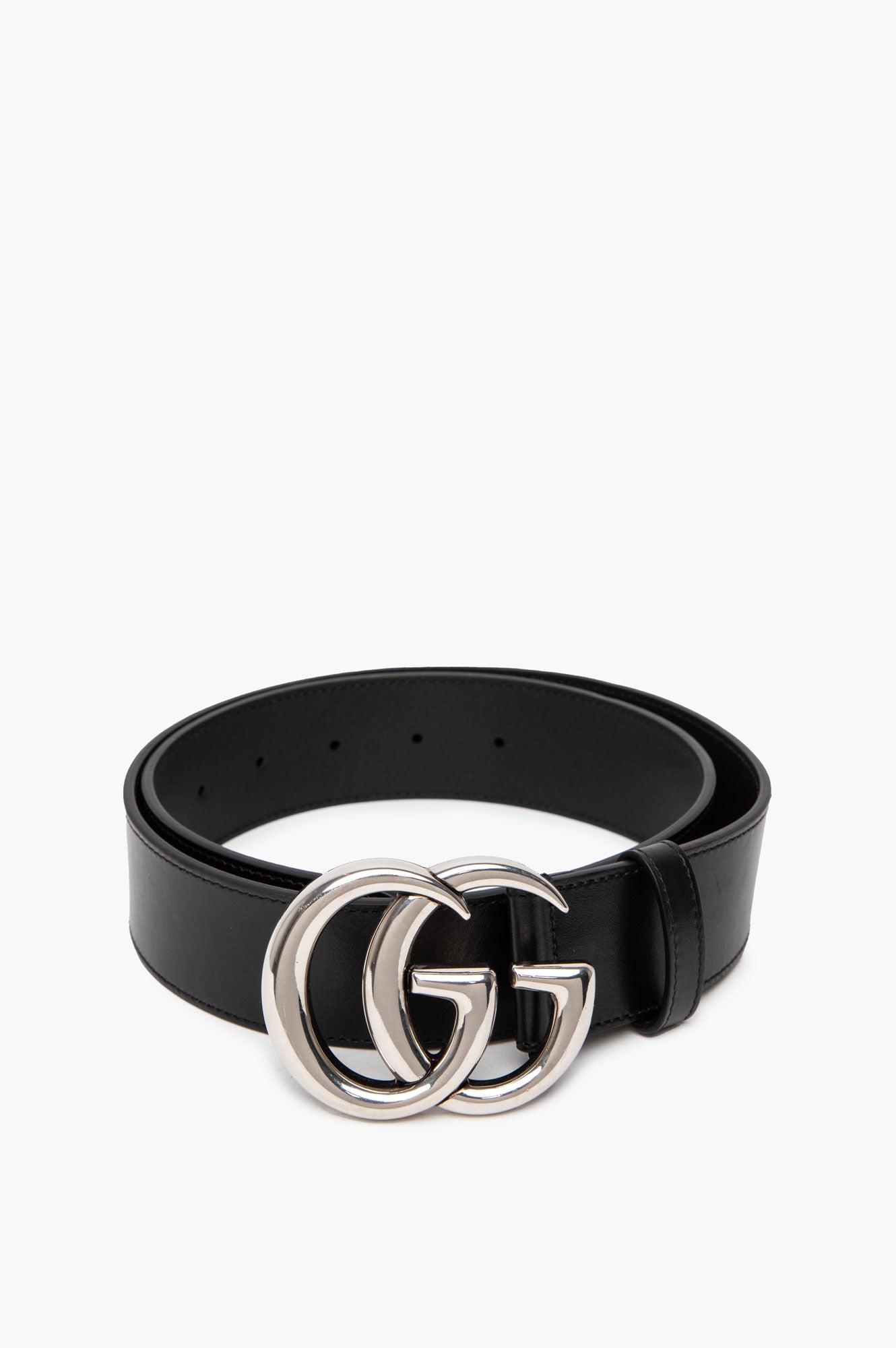 Gucci GG Marmont Silver Belt Size 80