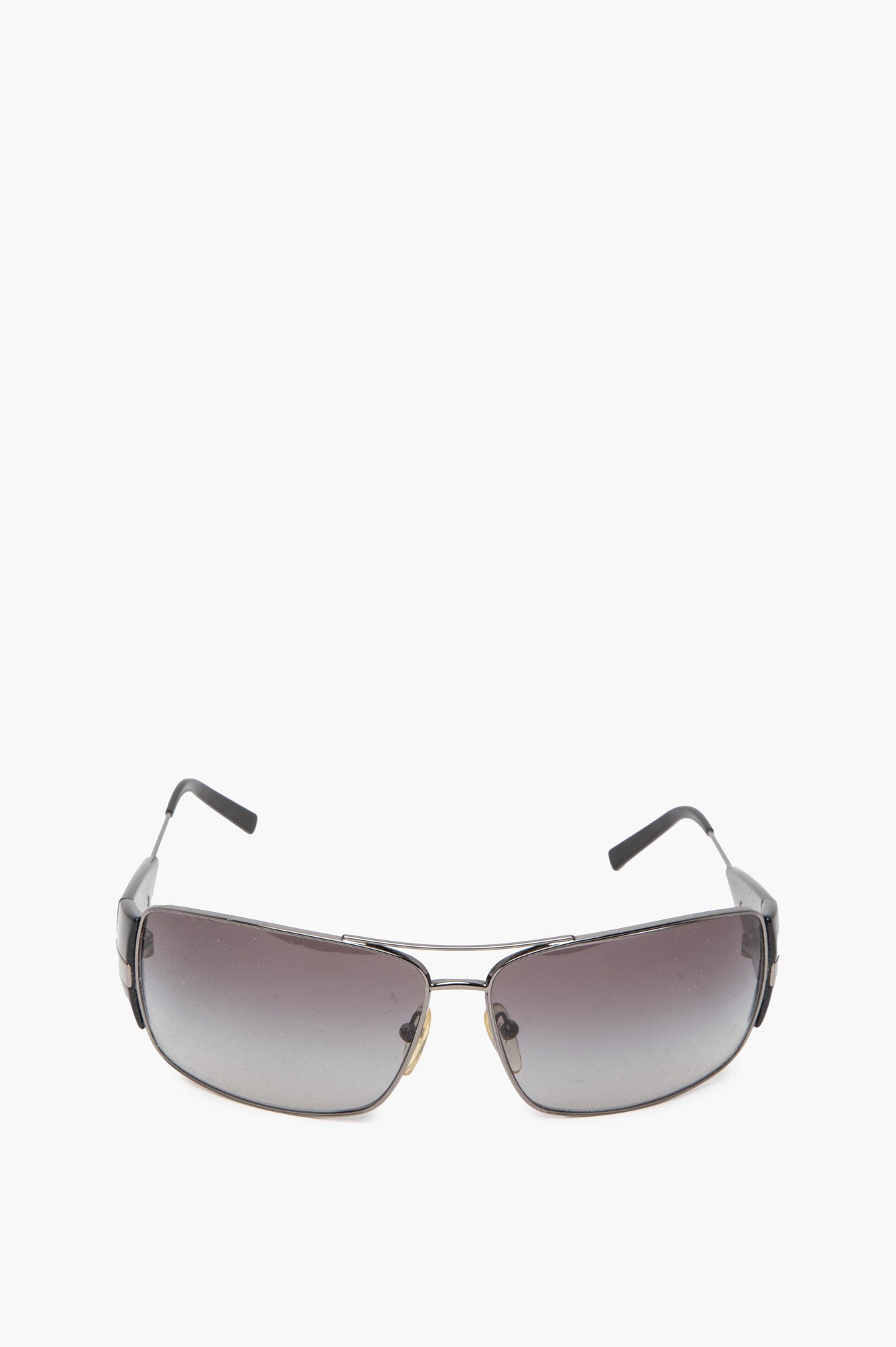 Prada SPR55H Square Black Gradient Metal Sunglasses