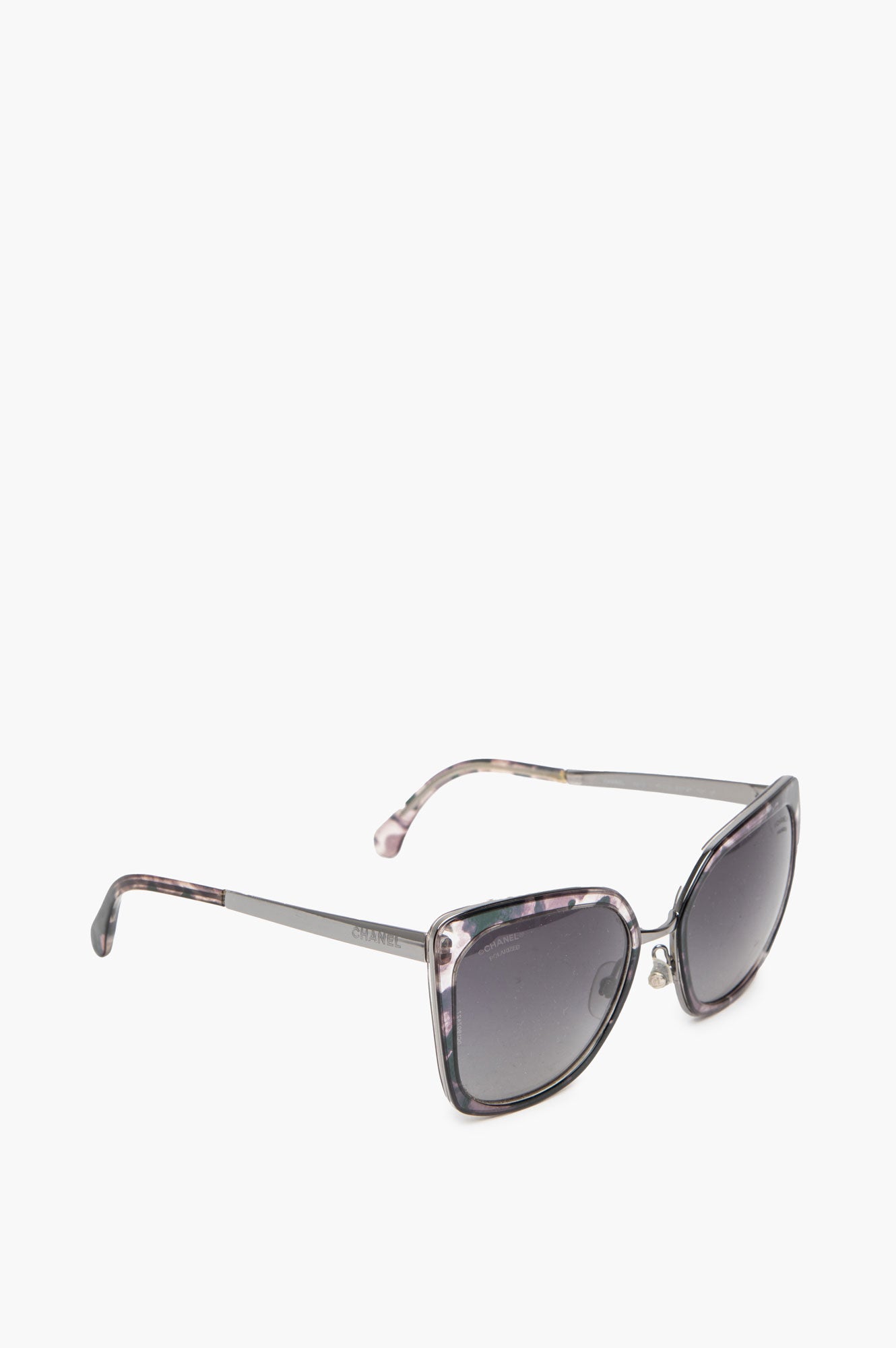 Chanel 4209 Purple/Grey Cat-eye Polarized Sunglasses