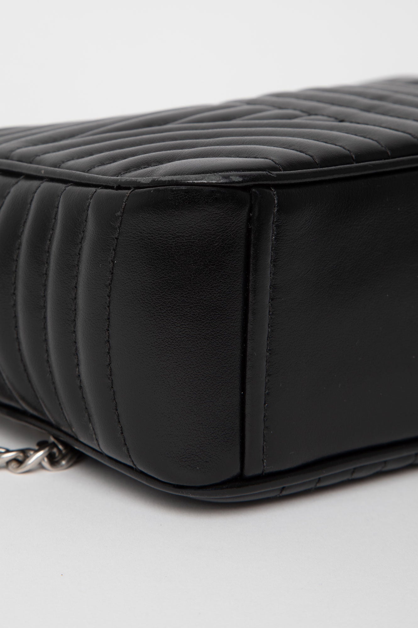 Prada Black Milano Logo Chain Camera Bag