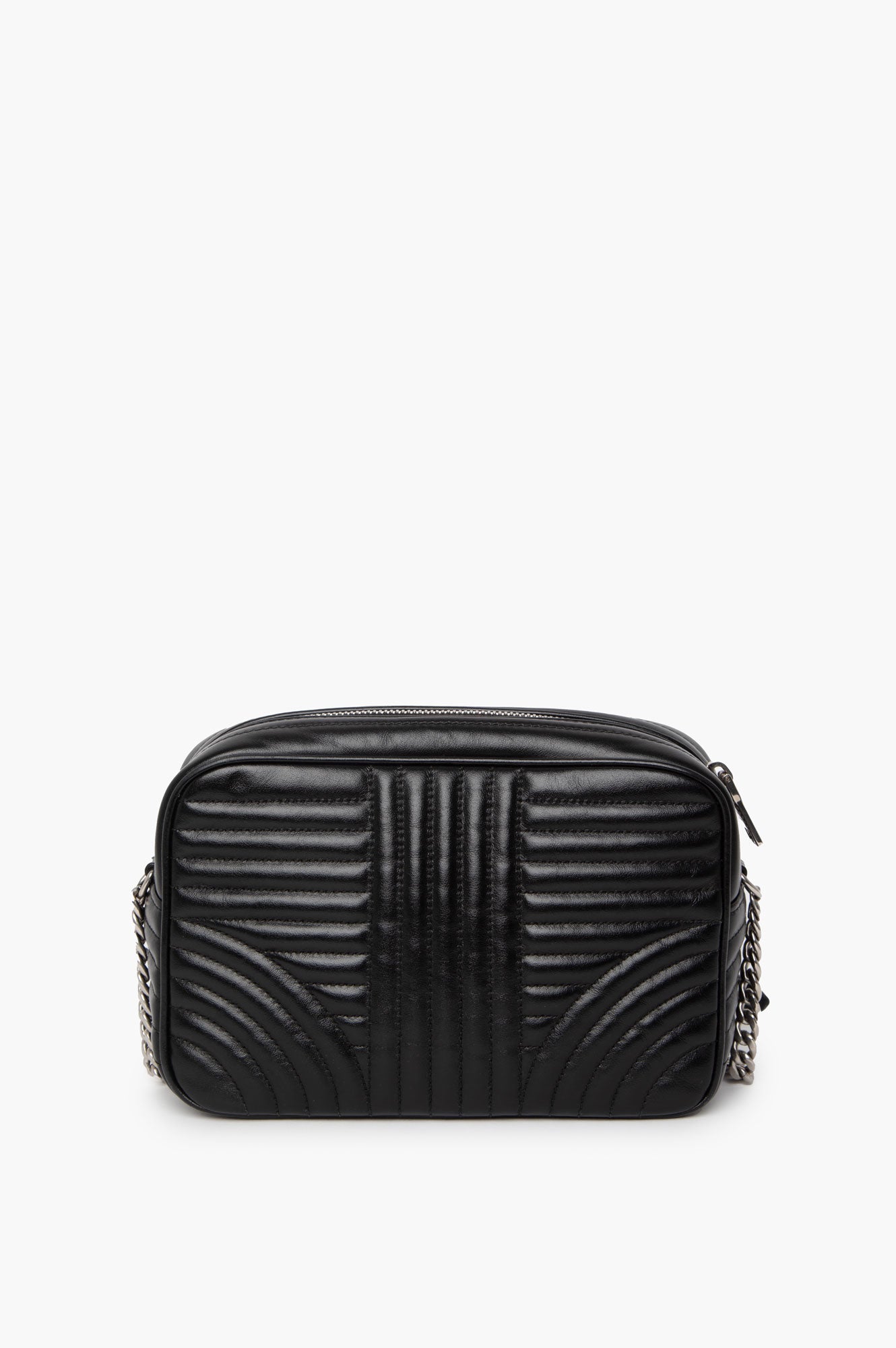 Prada Black Milano Logo Chain Camera Bag