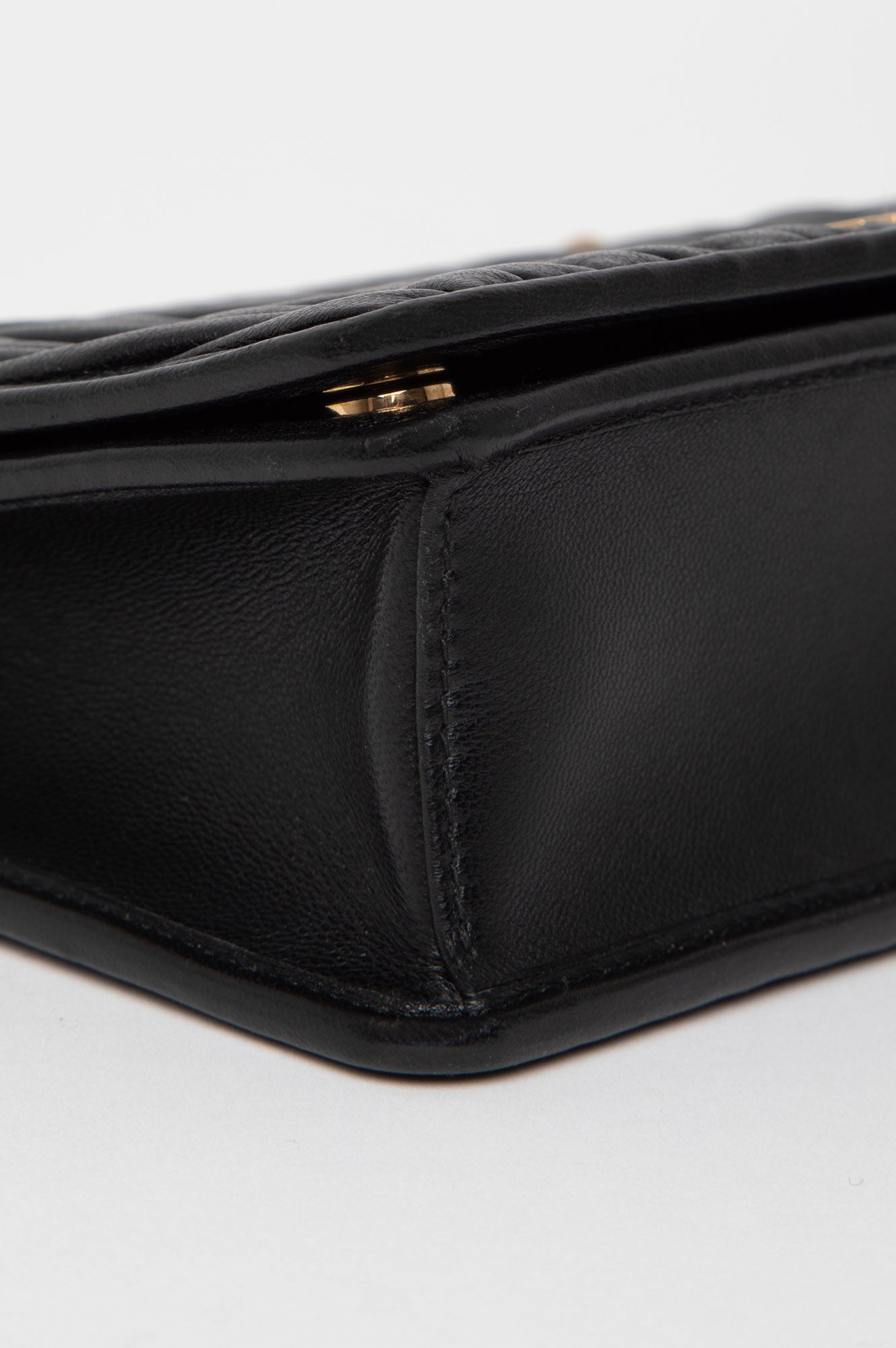 Miu Miu Black Small Matelasse Leather Bag