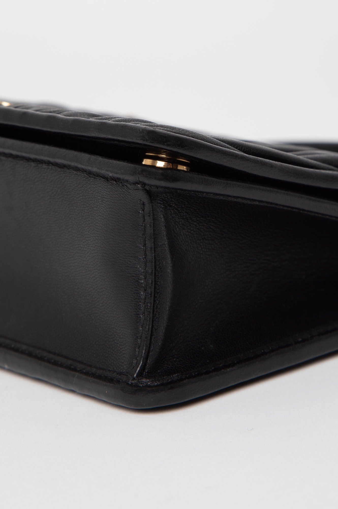 Miu Miu Black Small Matelasse Leather Bag