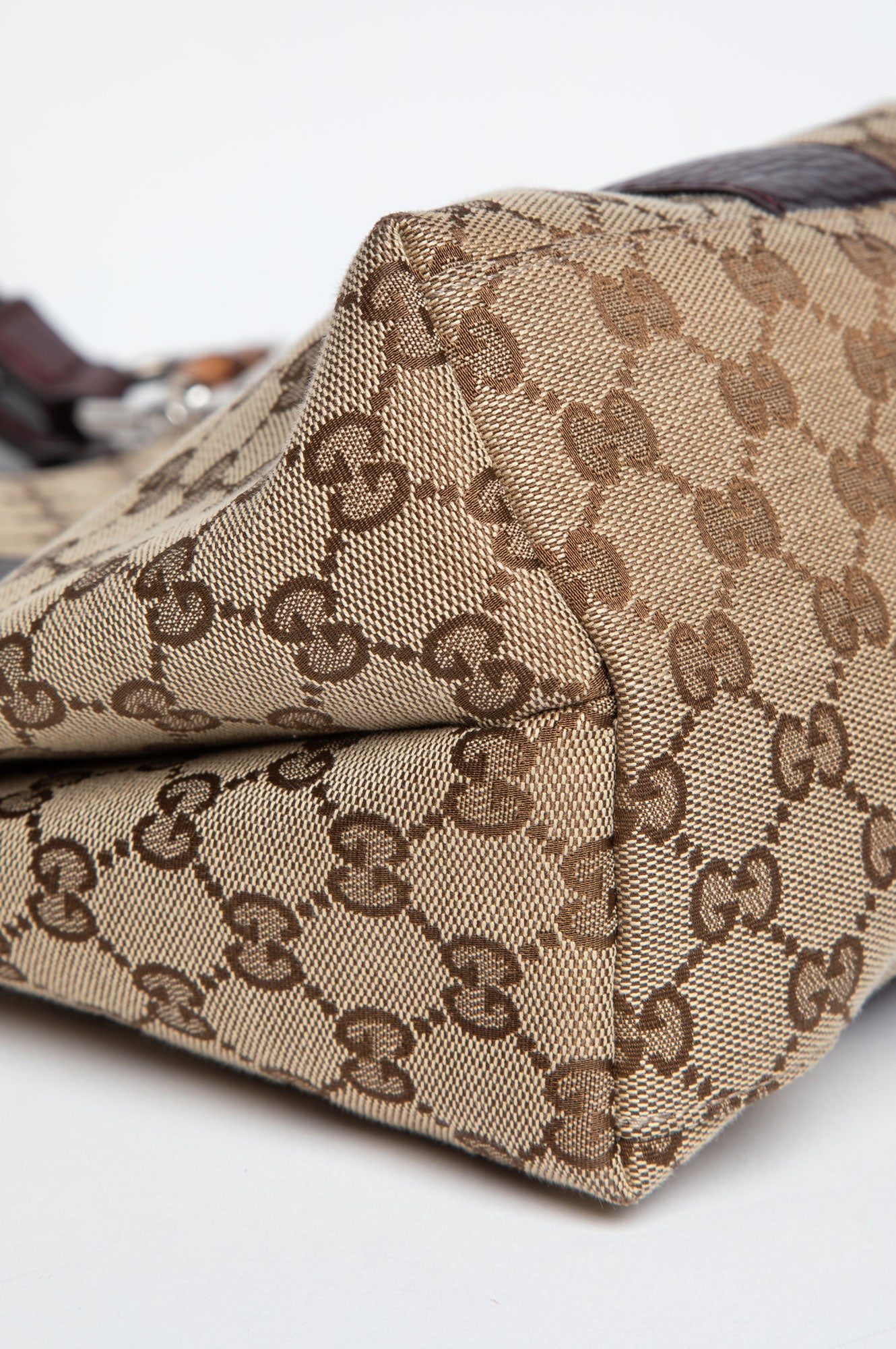 Gucci GG Canvas Medium Bamboo Tote Bag