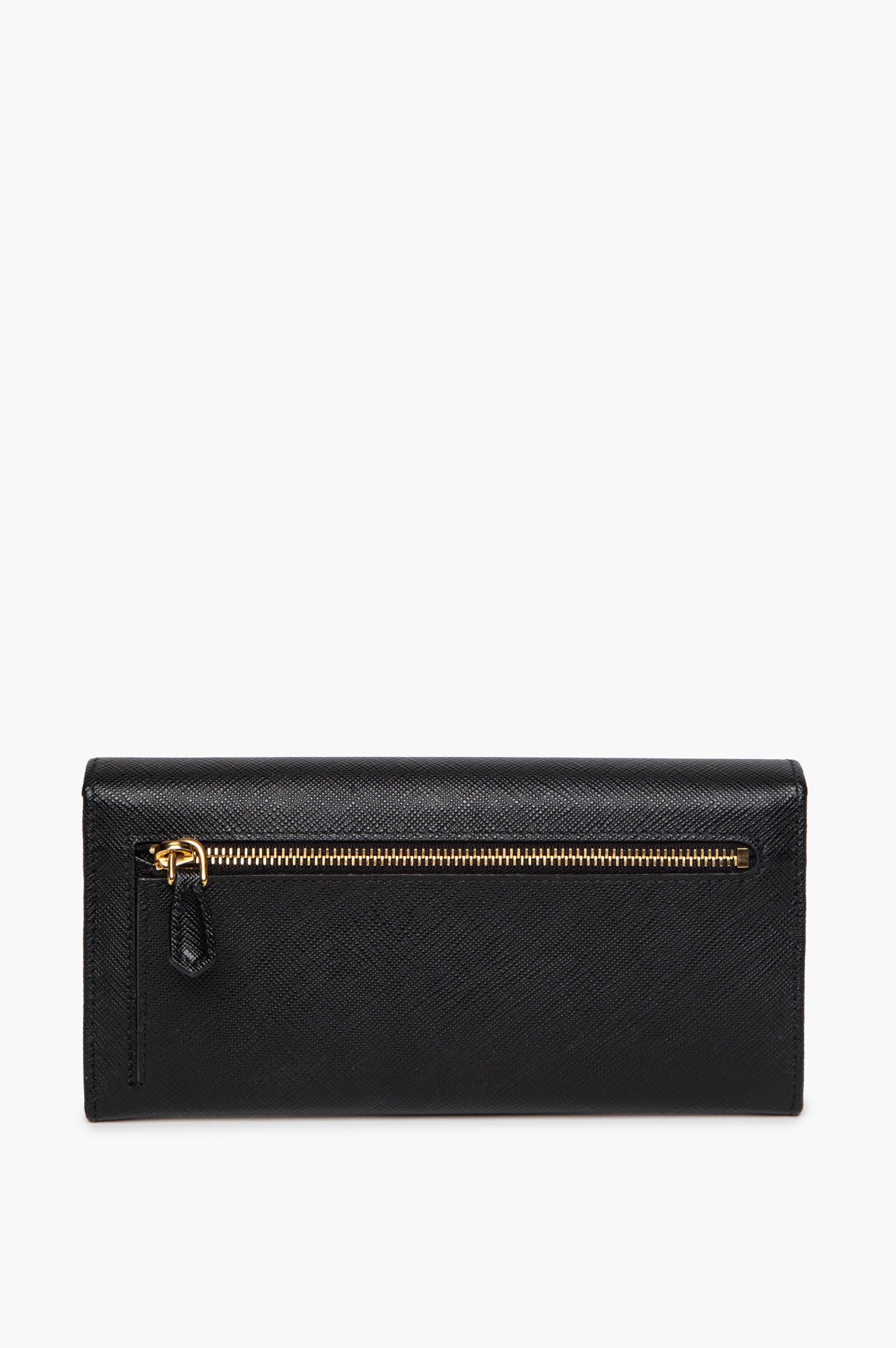 Prada Black Saffiano Long Wallet